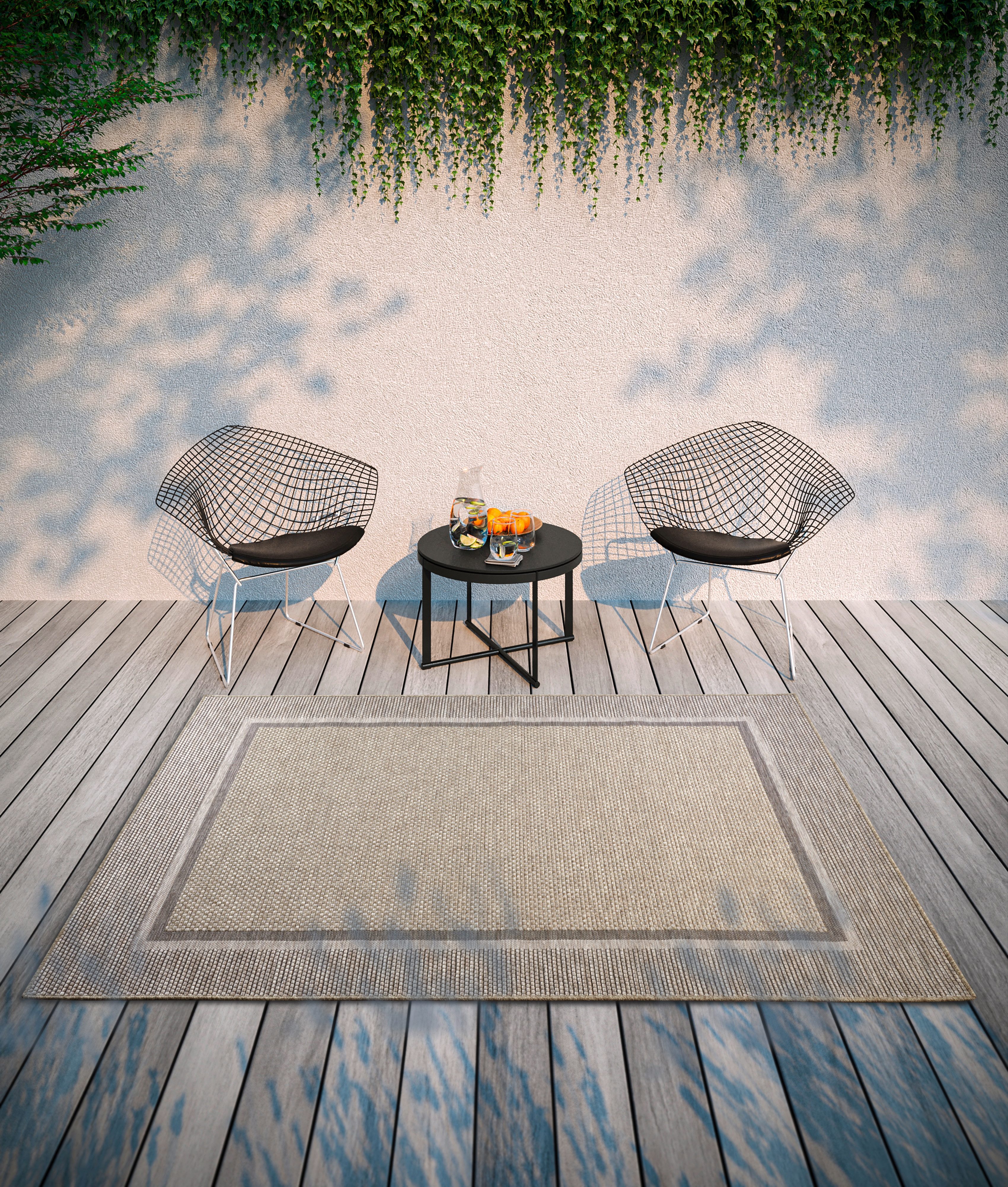 Villeroy & Boch Vloerkleed Luitwin In-& Outdoor, Vlakweefsel, weerbestendig, Terras, Balkon, natuurlijk, modern