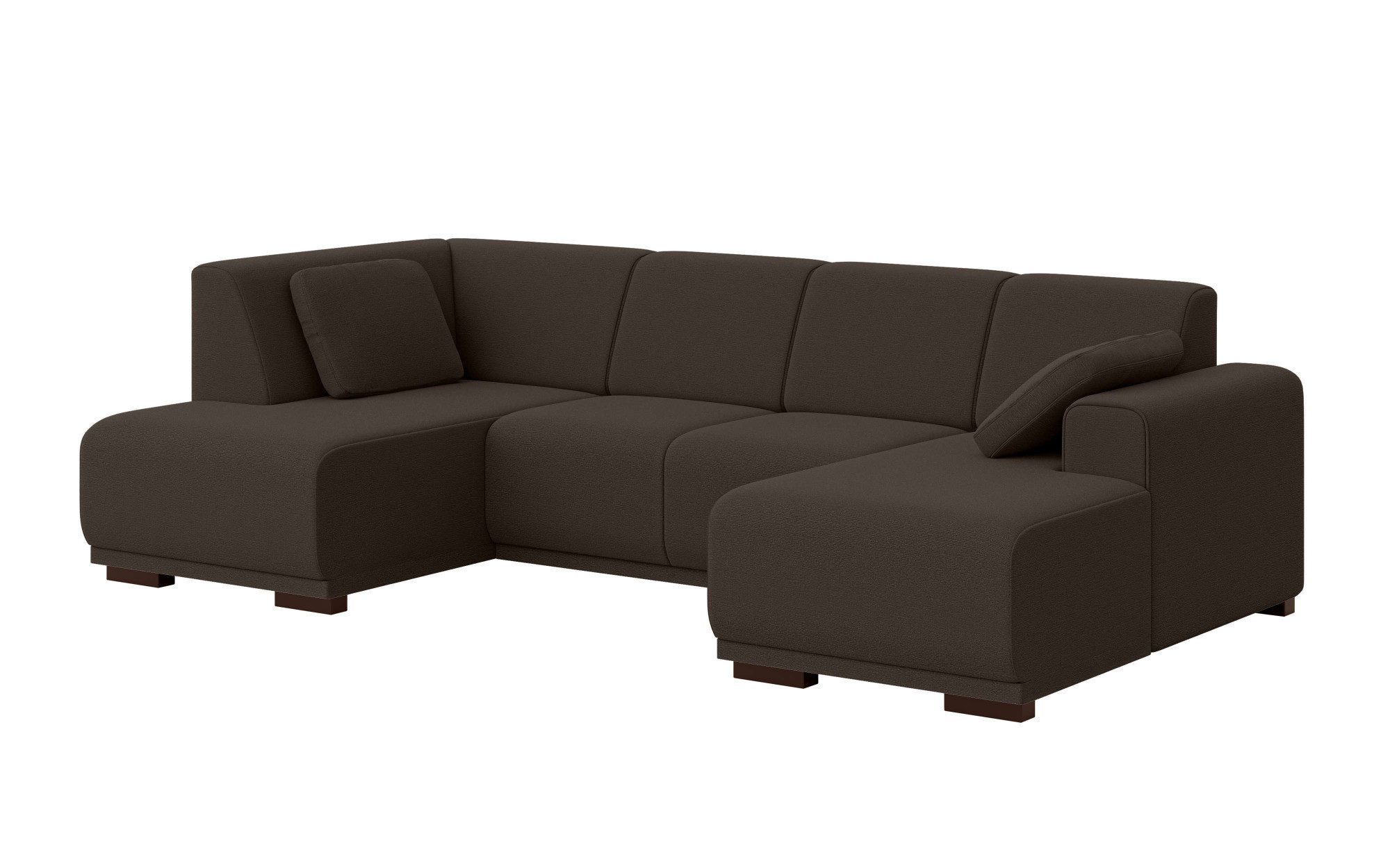 Home affaire Zithoek BORNHOLM U-vorm met chaise longue rechts/links, B/D/H: 300/162/85 cm U-vorm met golvende ondervering, chaise longue rechts of links bestelbaar