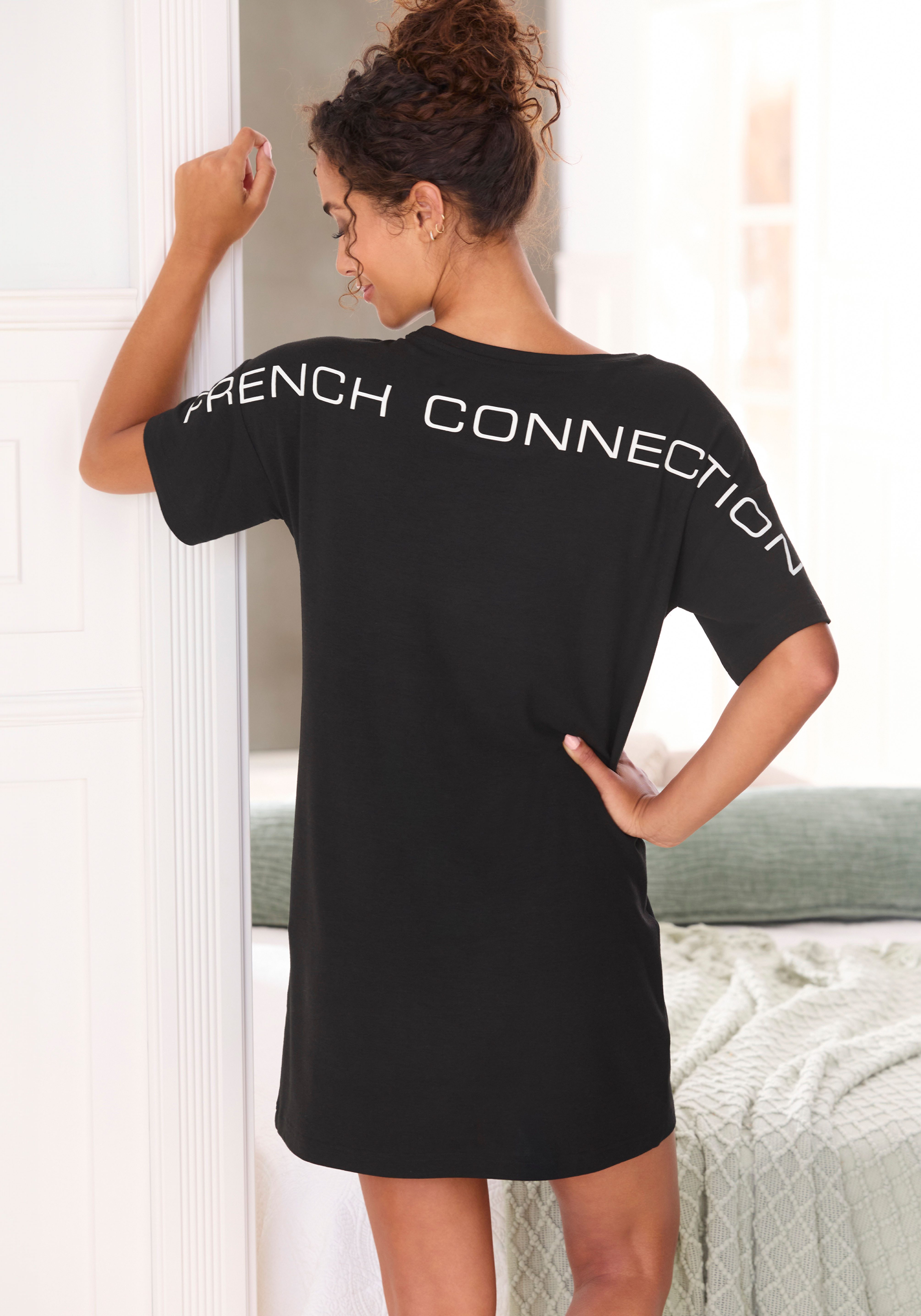 French Connection Nachthemd met grote logoprint op de rug