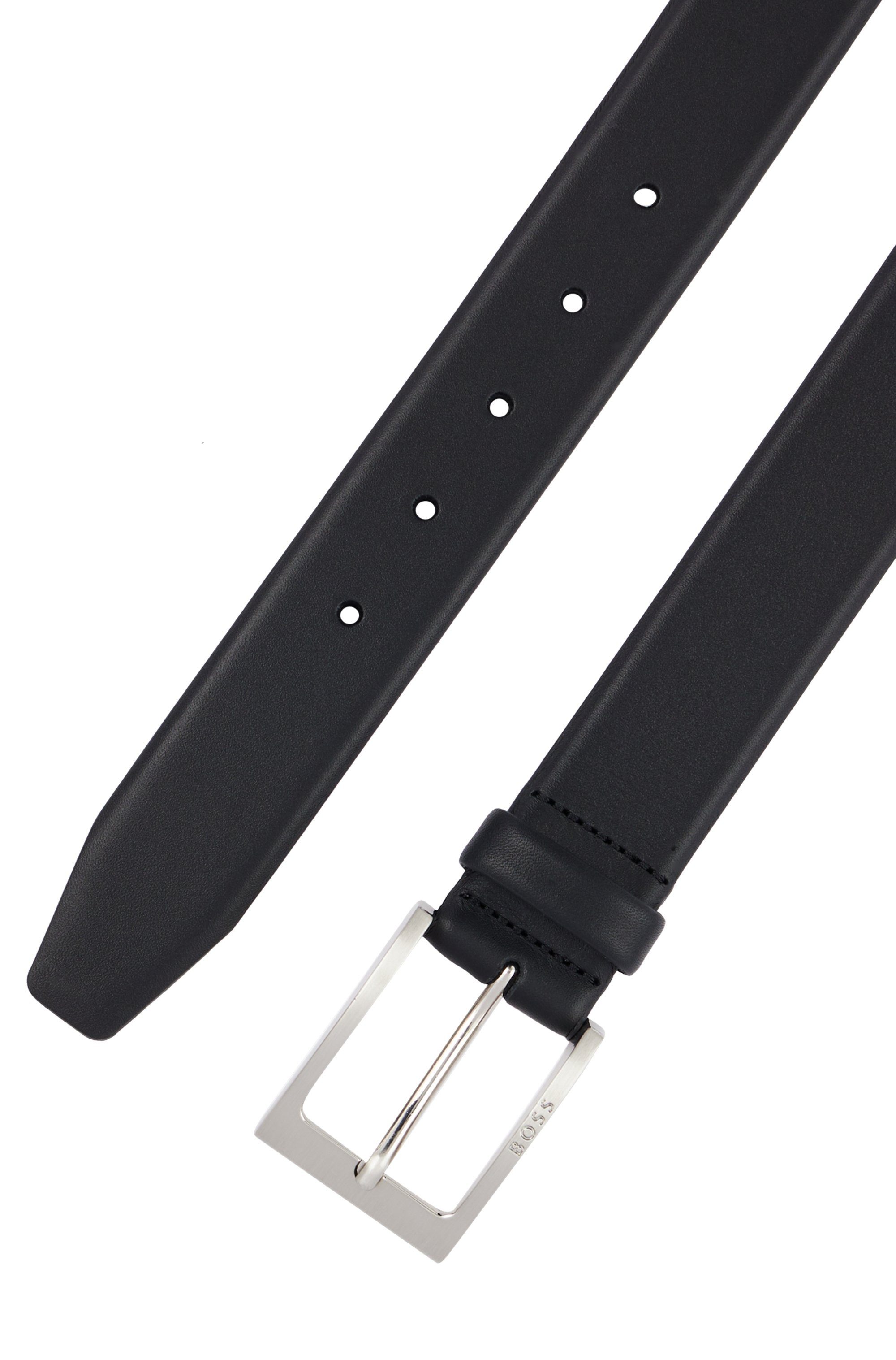 Boss Leren riem van nappaleer met boss logo-speldsluiting