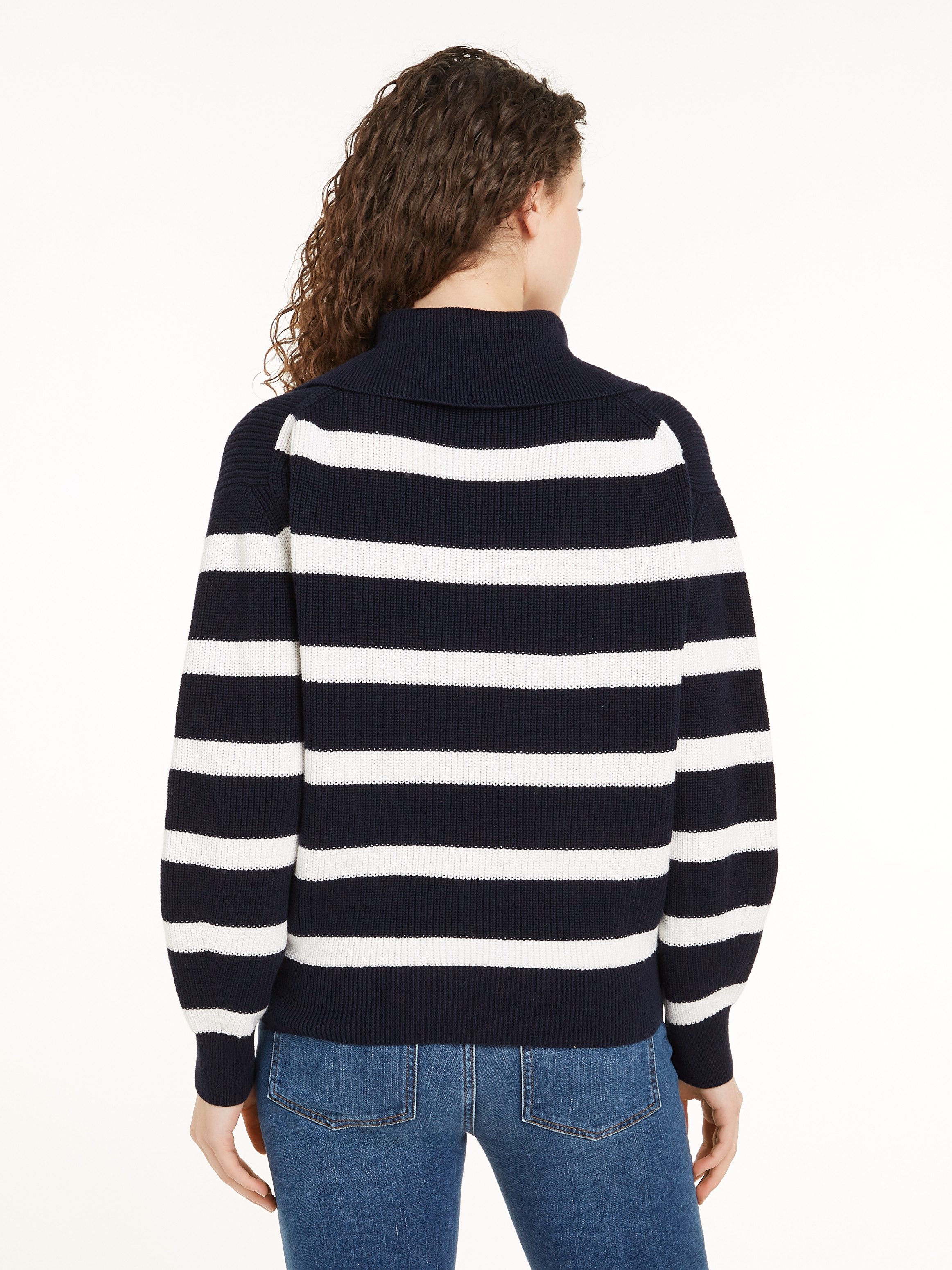 Tommy Hilfiger Schipperstrui CO CARDI STITCH 1/2 ZIP SWEATER