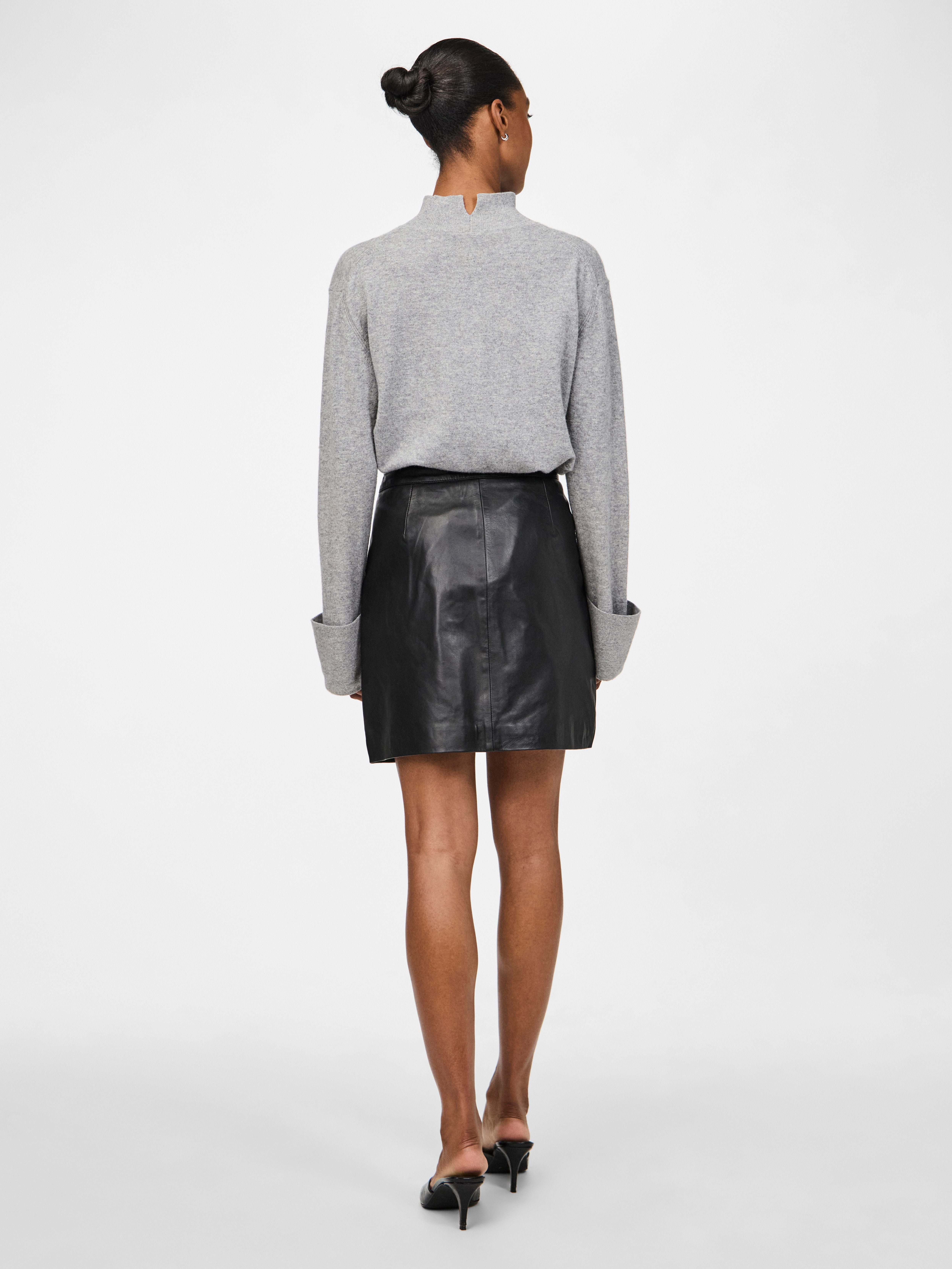 Y.A.S Leren rok YASLYMA HMW LEATHER SKIRT NOOS