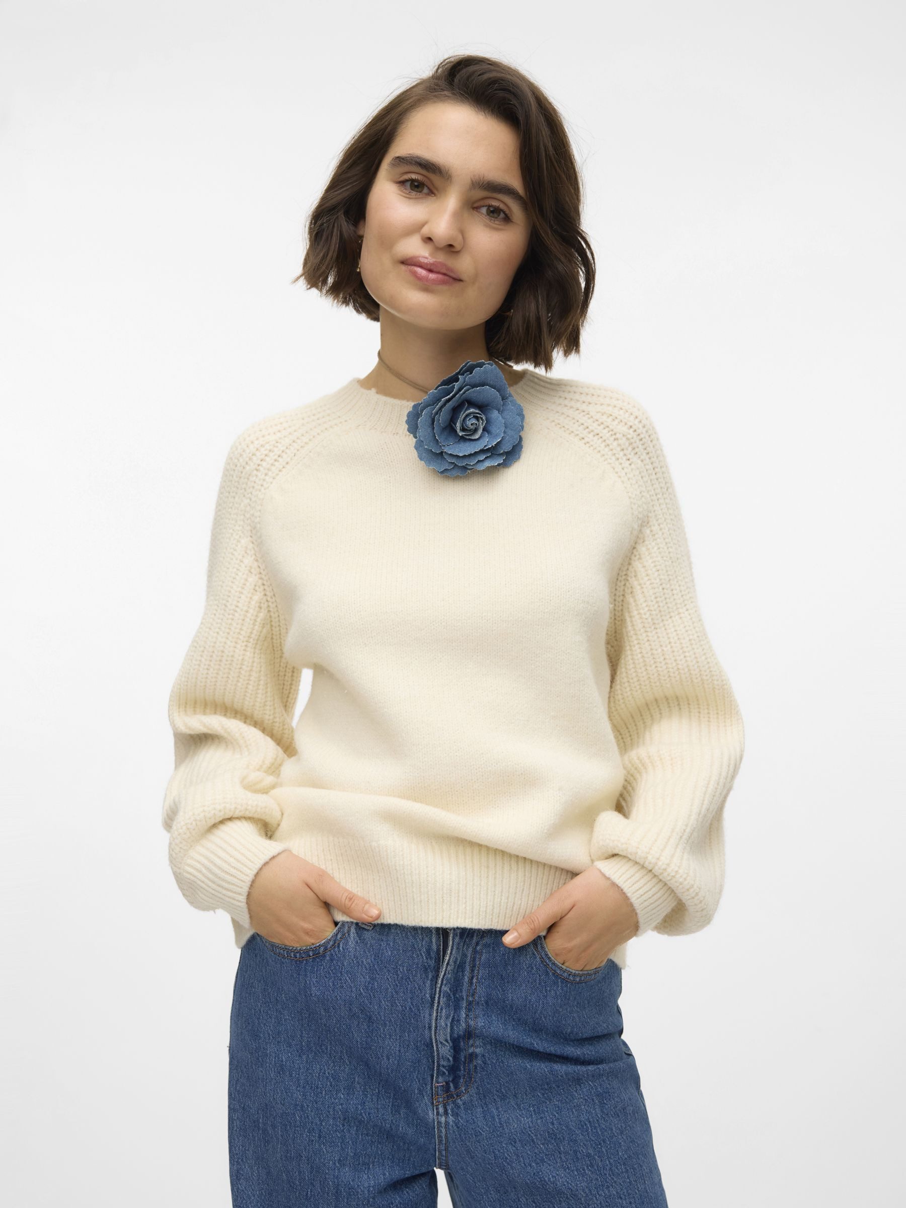Vero Moda Trui met ronde hals VMENYA LS O-NECK PULLOVER BOO