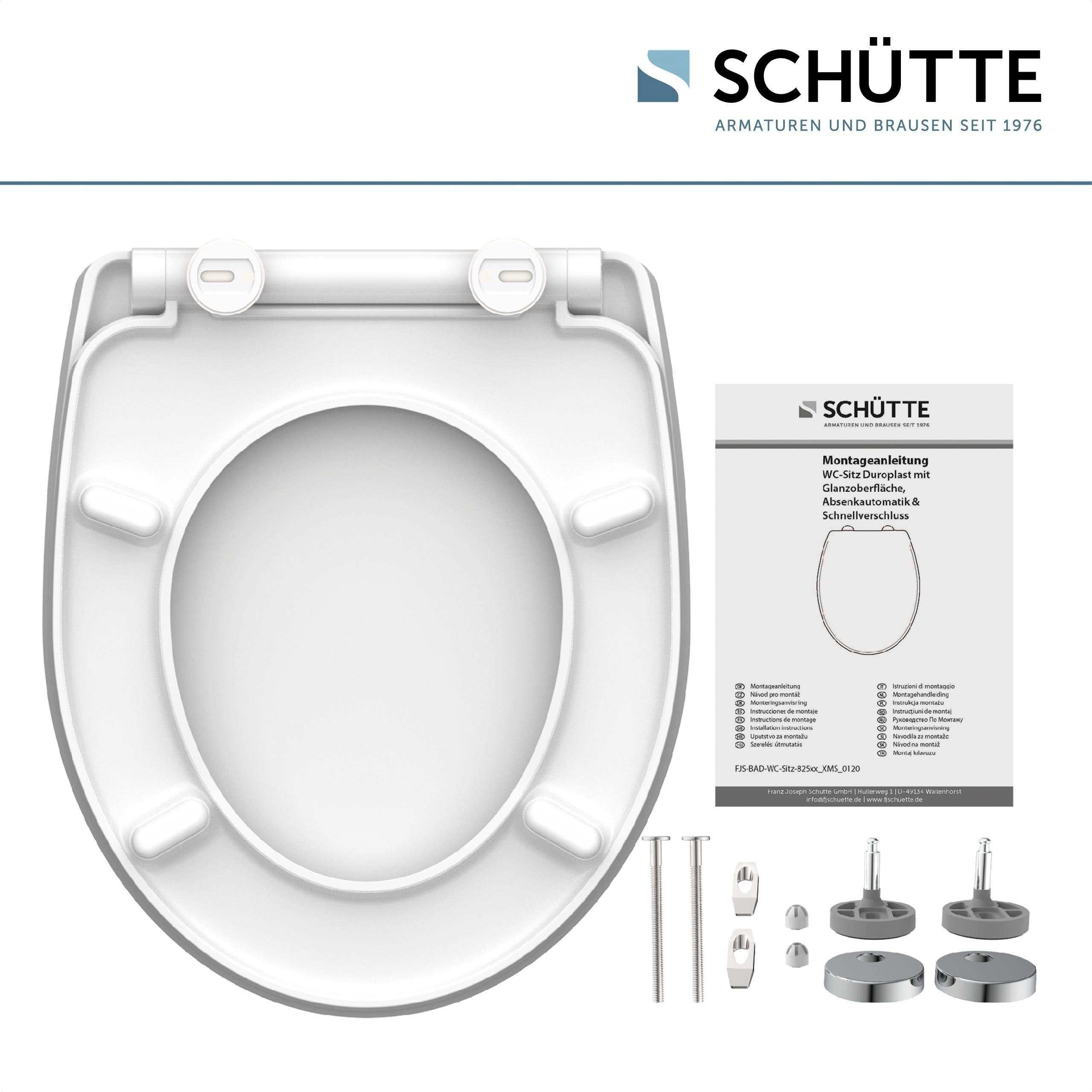Schütte Toiletzitting Crazy Skull Duroplast,met softclosemechanisme en snelsluiting, High gloss