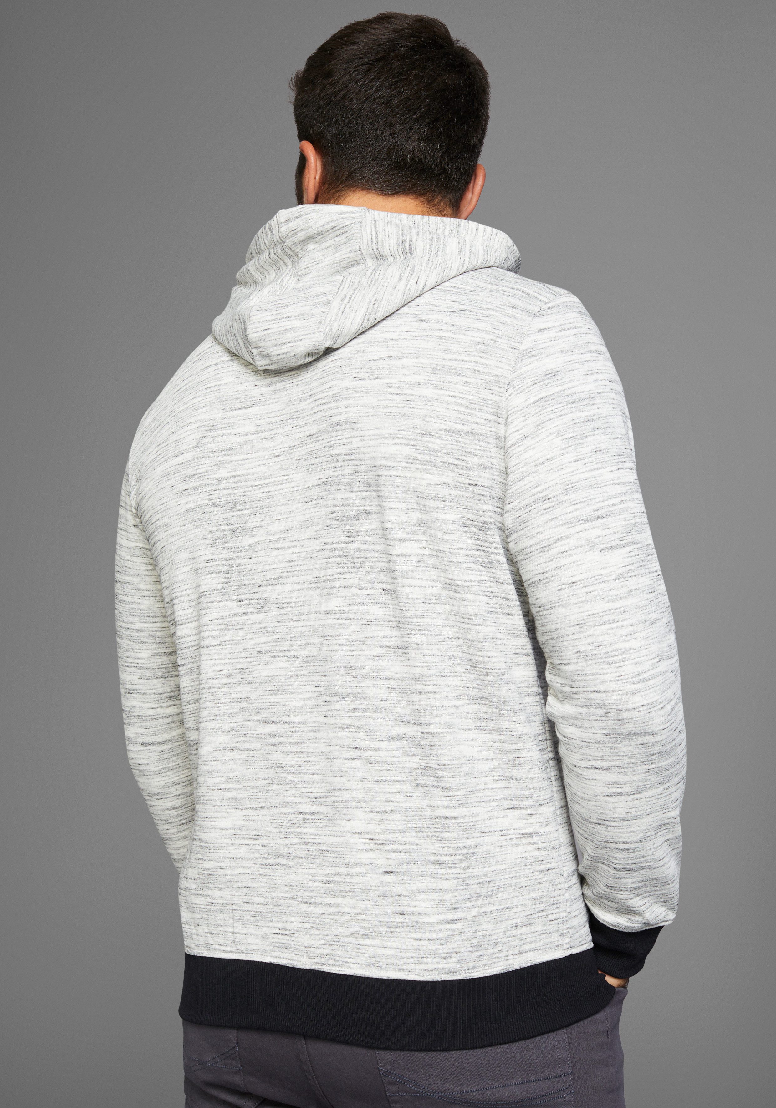 Man's World Capuchonsweatvest met logo op borsthoogte nieuwe collectie