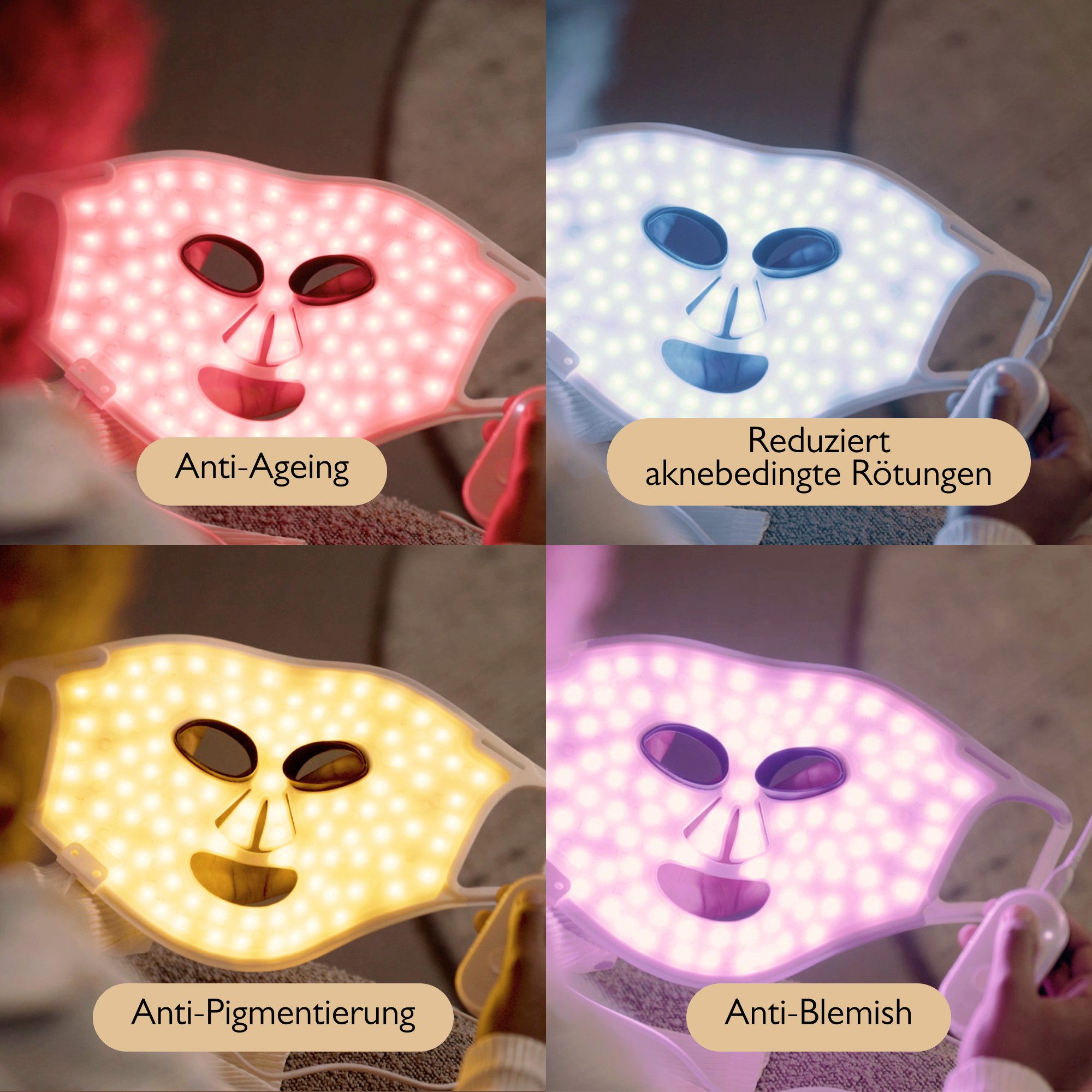 Silk'n Apparaat voor cosmetische behandelingen LED Face Mask 100 LED gezichtsmasker met 4 lichtkleuren