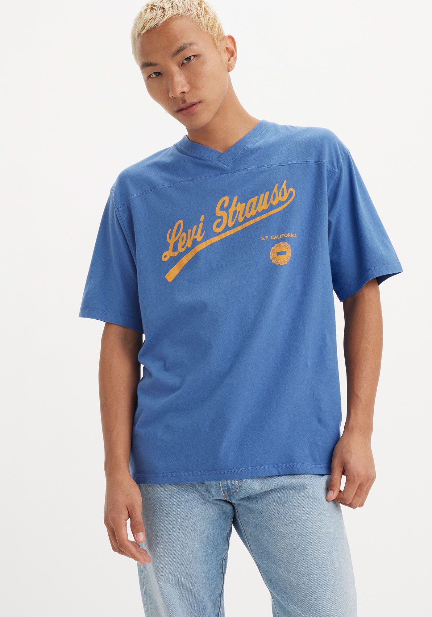 Levi's® Shirt met V-hals GRAPHIC VNECK TEE in een sportieve look