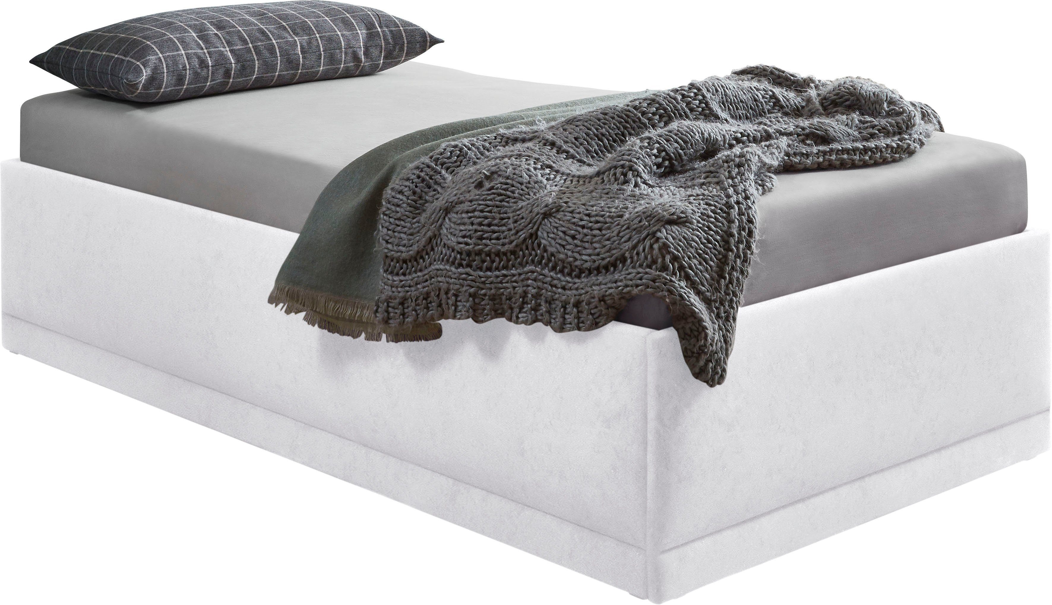 Westfalia Polsterbetten Gestoffeerd bed Texel Comforthoogte met sierkussen, bedkist bij uitvoering met matras