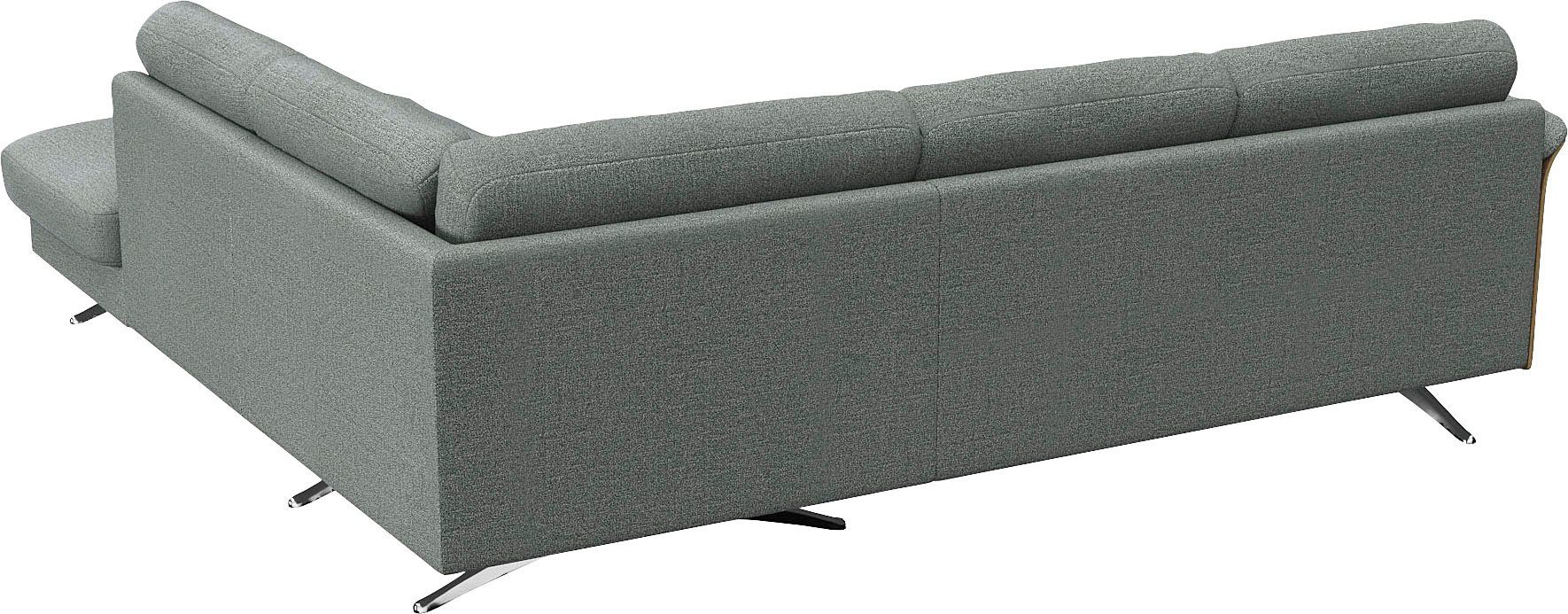 FLEXLUX Hoekbank Glow, super comfortabel door hoogwaardige zitconstructie met binnenvering, L-vorm