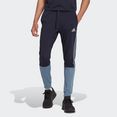 adidas sportswear sportbroek essentials mélange french terry broek blauw
