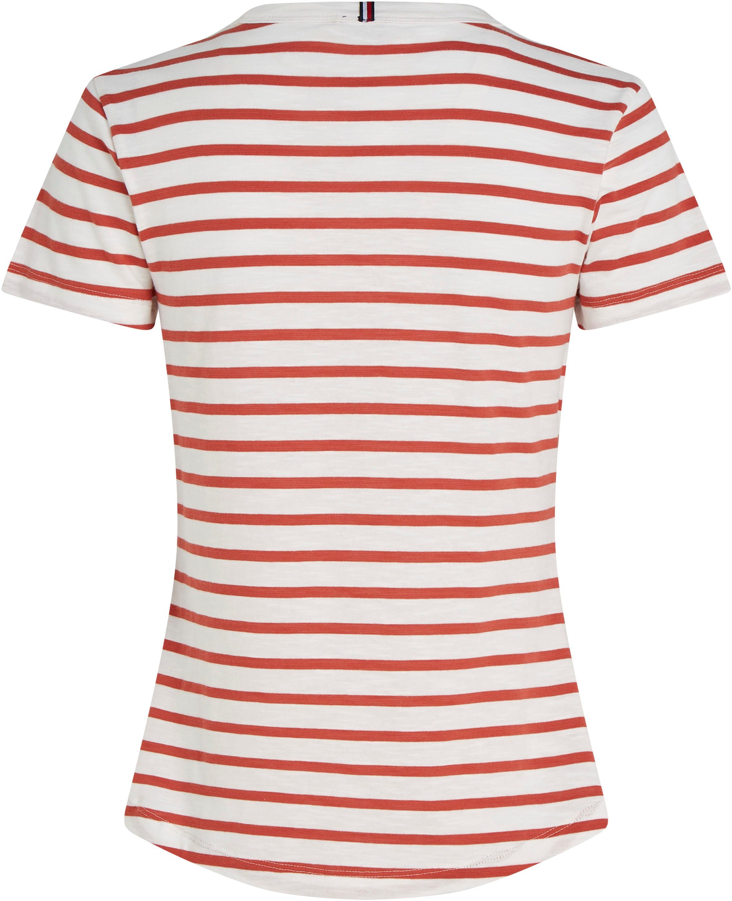 Tommy Hilfiger Shirt met ronde hals 1985 SLIM SLUB C-NK SS