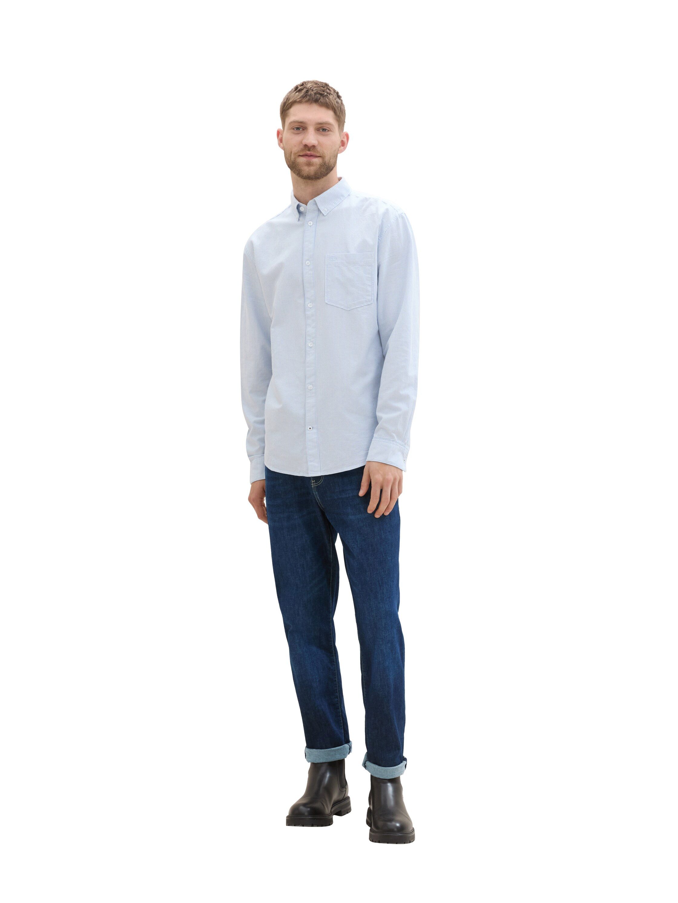 Tom Tailor Overhemd met lange mouwen Oxford met borstzak