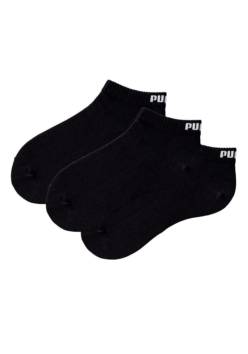PUMA Korte sokken Ademend, ribboorden, zachte katoenmix (3 paar)
