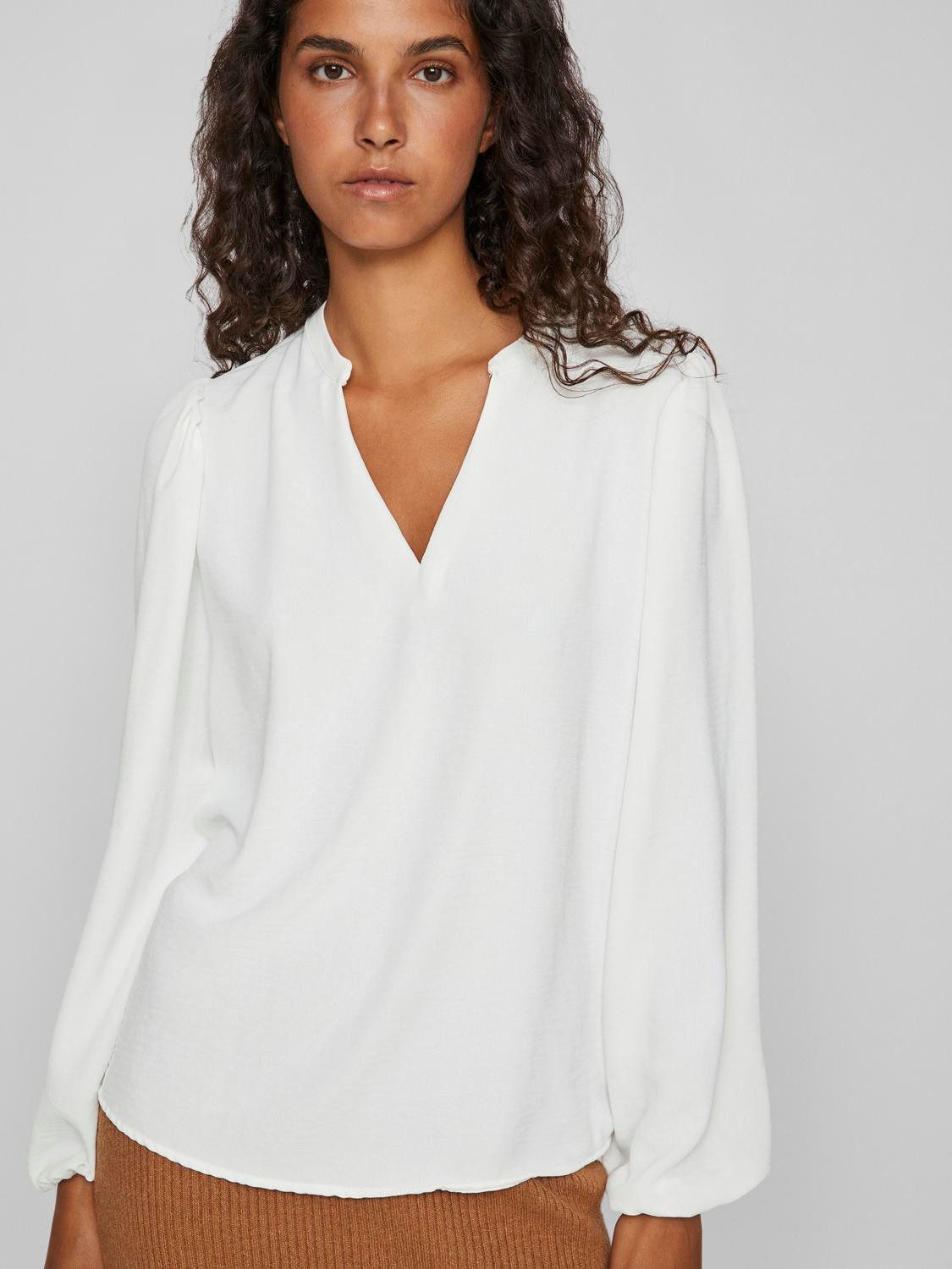 Vila Shirt VIRELLA V-NECK L S TOP NOOS