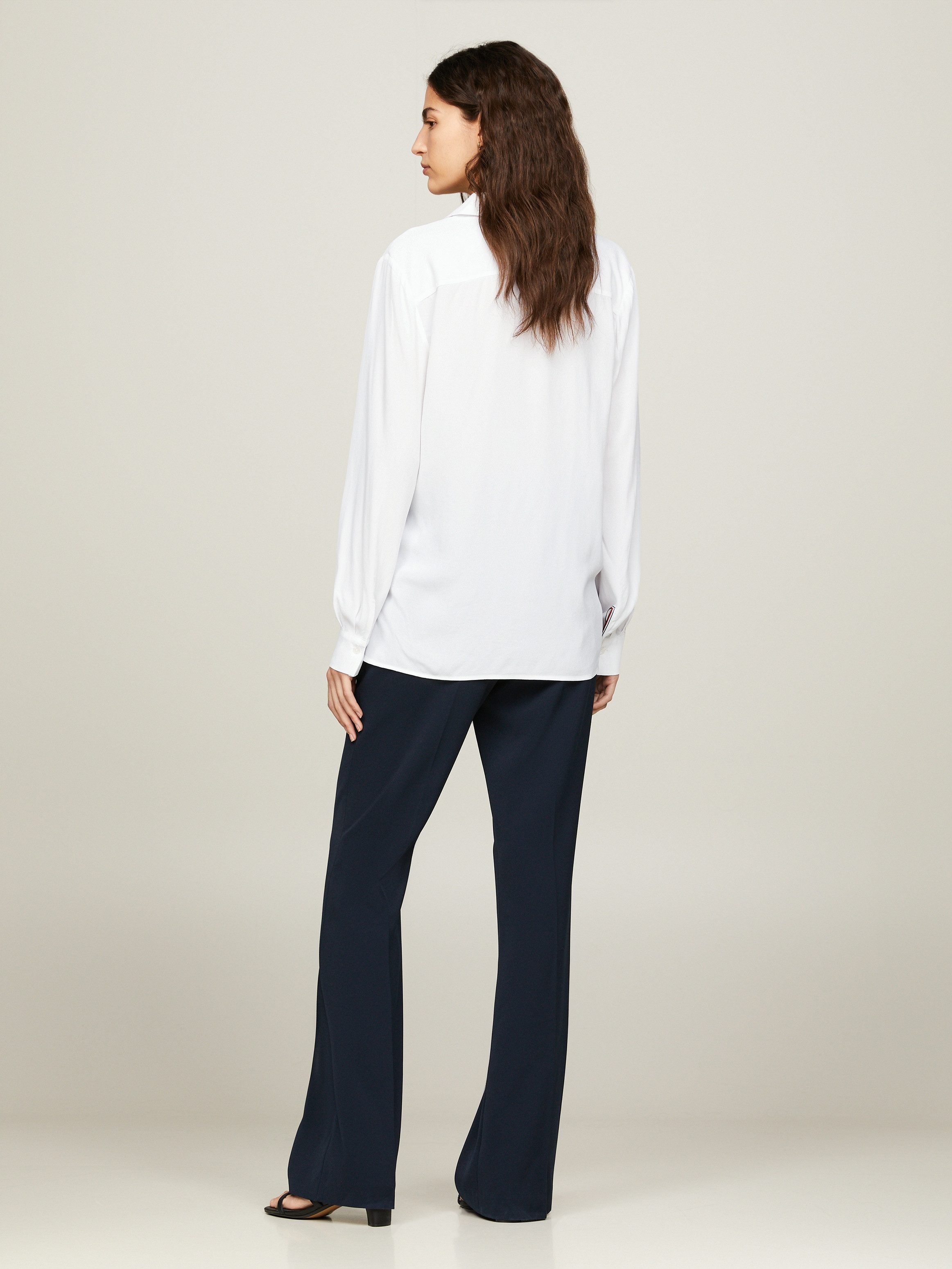 Tommy Hilfiger Overhemdblouse FLUID VIS CREPE REGULAR SHIRT LS