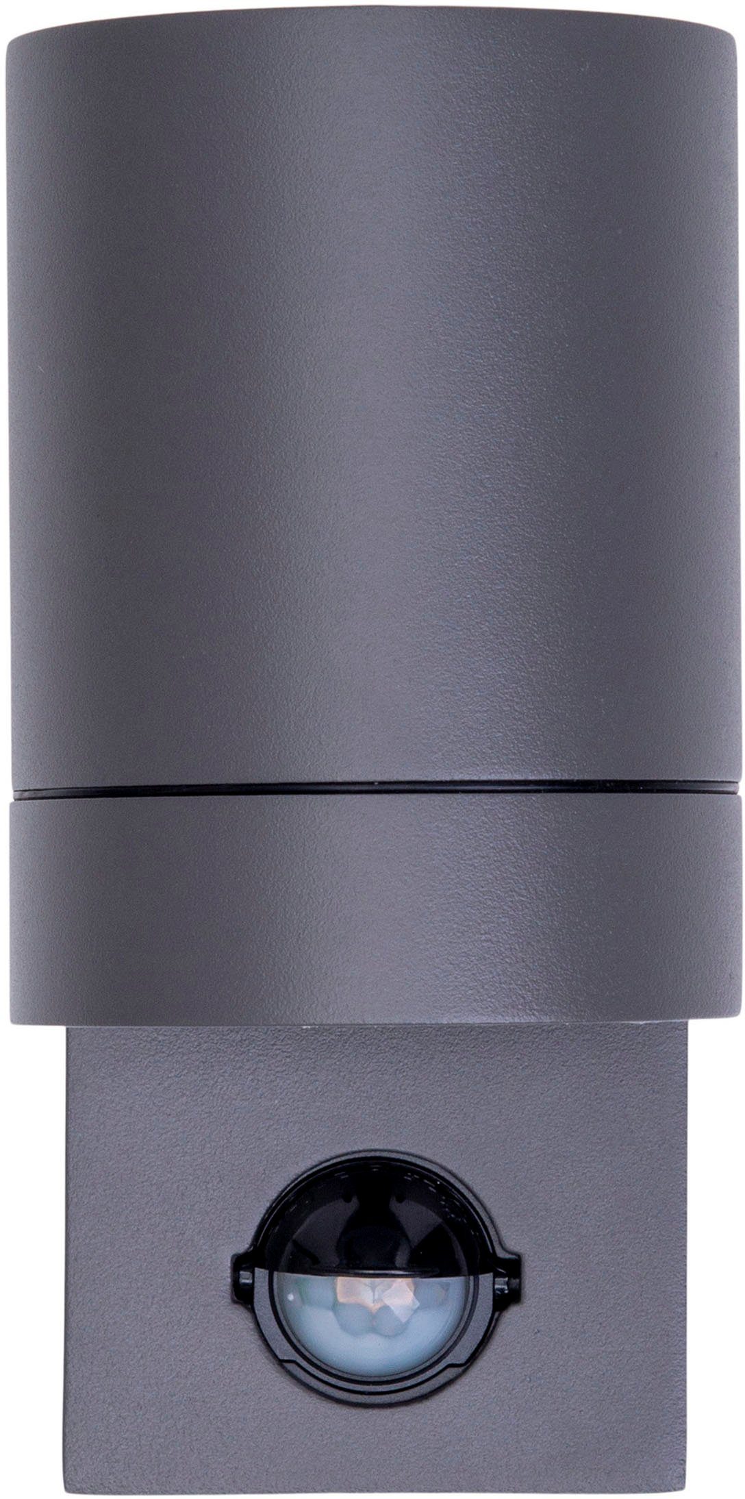 näve Wandlamp voor buiten Rombe met bewegingsmelder + schemersensor 1xgu10 aluminium antraciet (1 stuk)