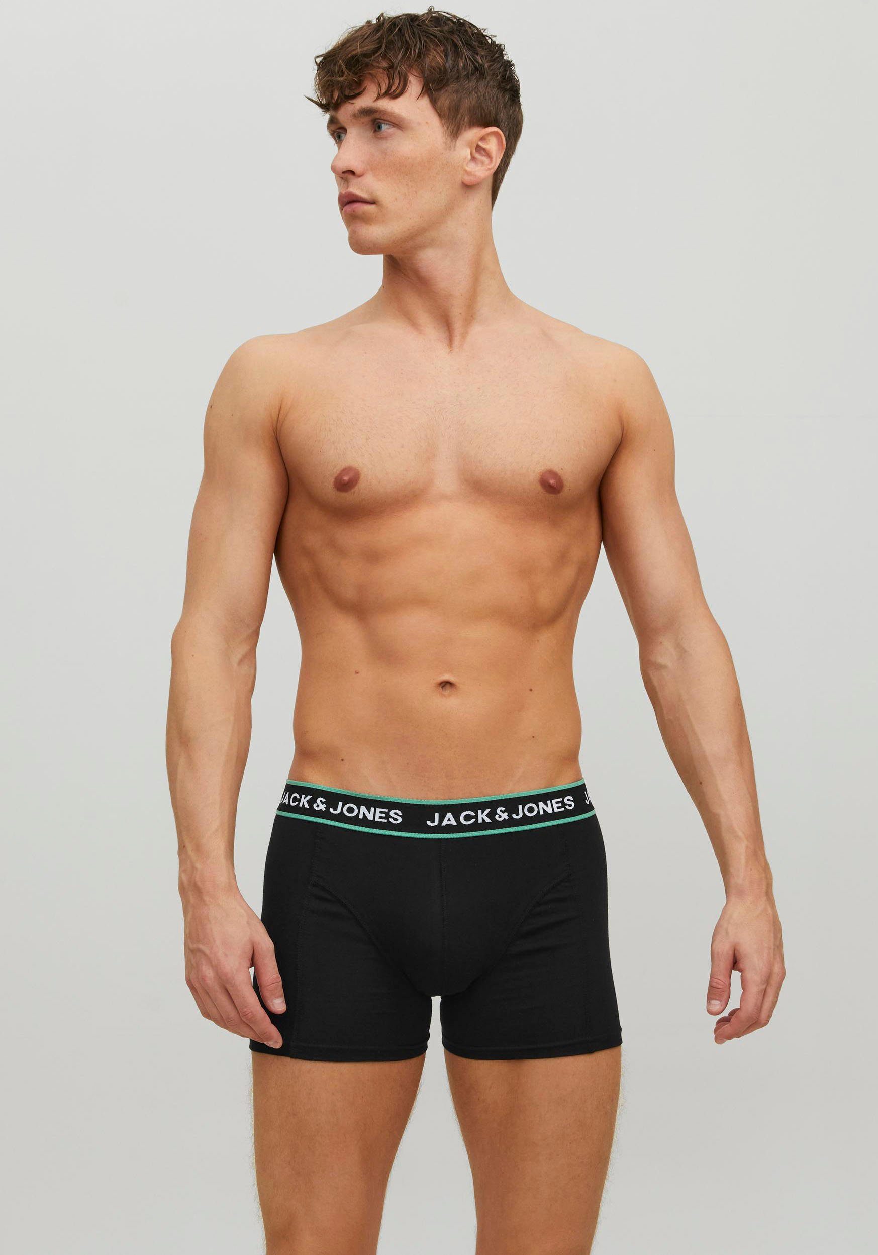 Jack & Jones Trunk JACFLOWER met bloemenprint en elastische band bedrukt, modieus, nauwsluitend, katoenmix, boorden (set, 3 stuks)