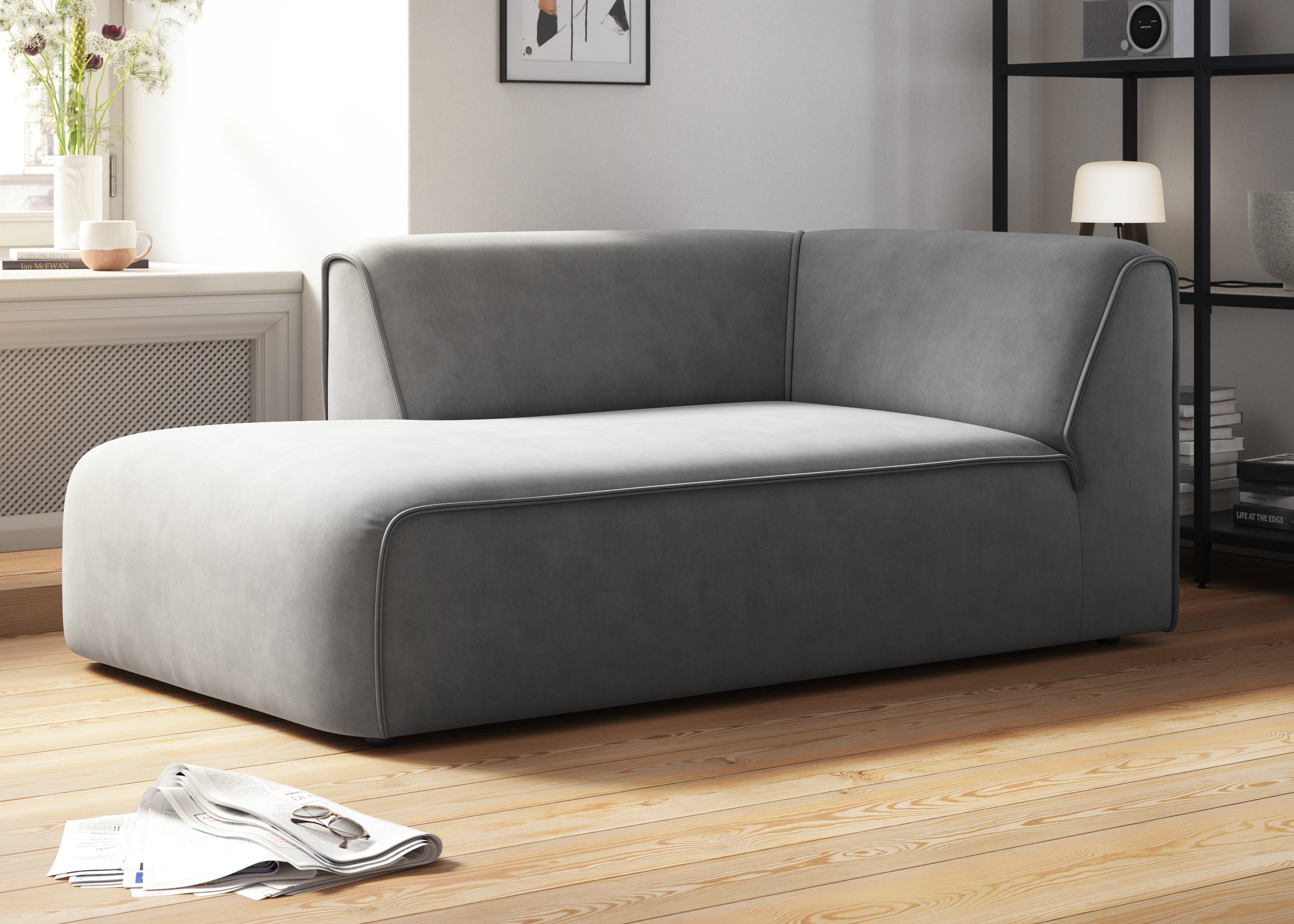 RAUM.ID Ottomane Merid chaise longue, afmetingen B/D/H: 100/162/70 cm als module of apart te gebruiken, voor individuele samenstelling