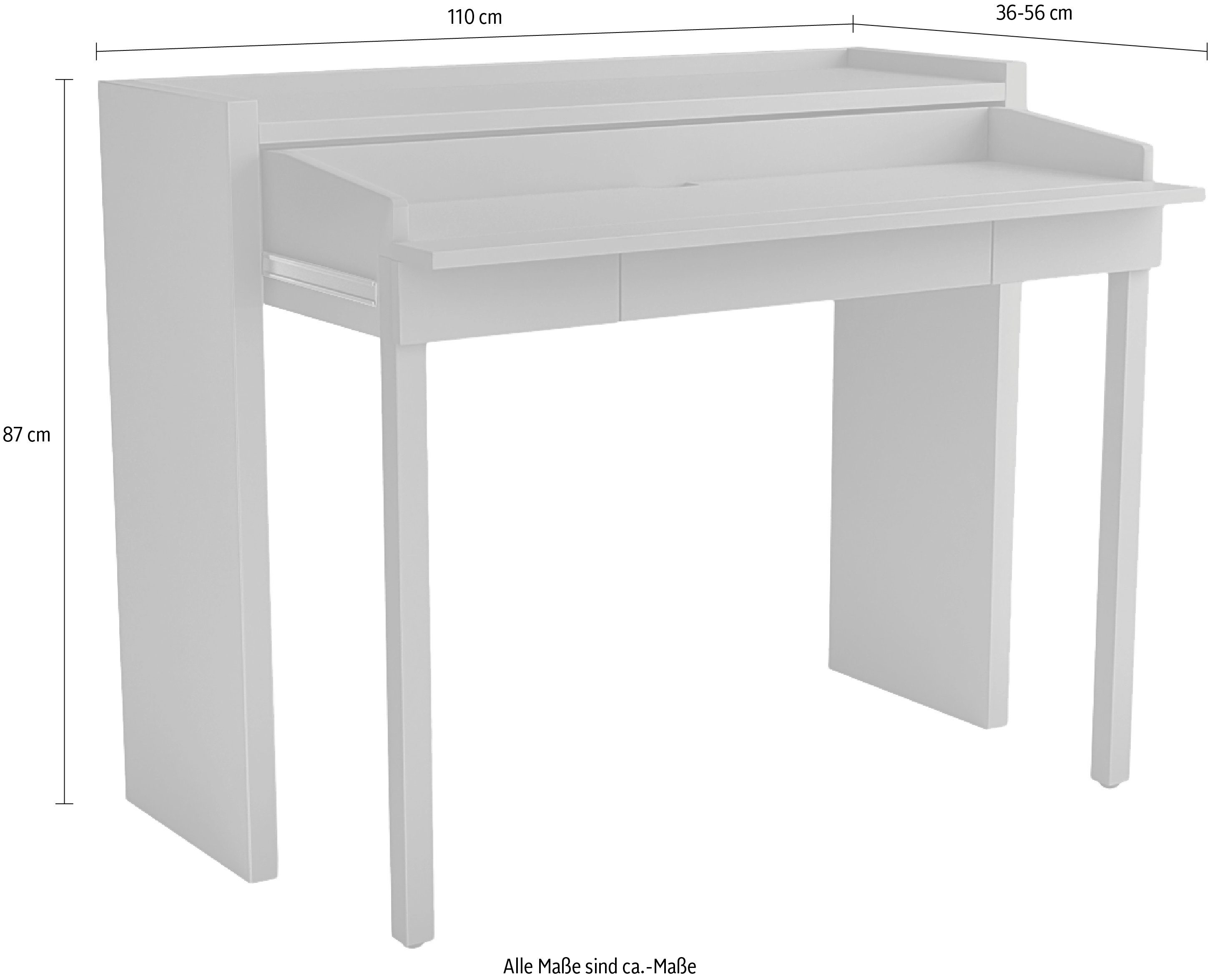 Woodman Bureau Desk 16 scandinavisch design, thuiskantoor, praktisch uittrekbaar