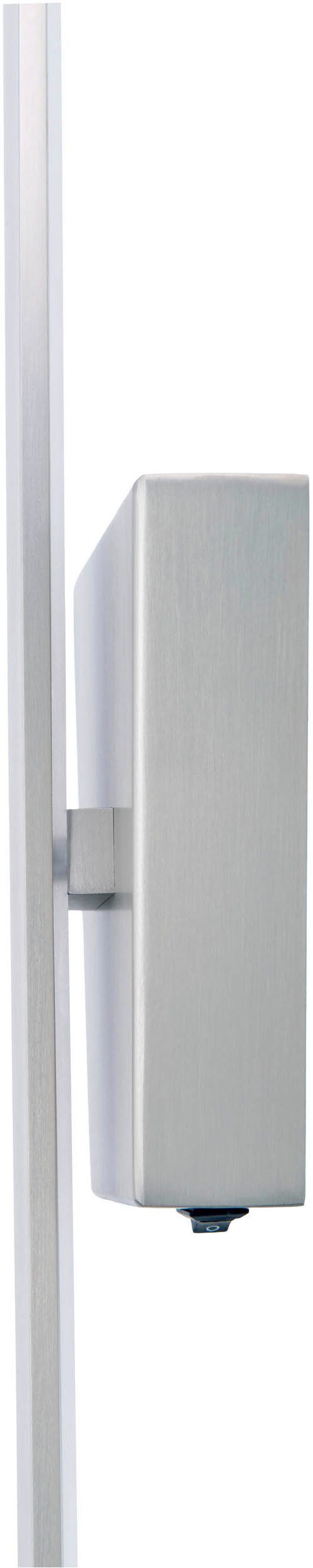 näve Led-wandlamp Trevor nikkel-mat, trapeziumvormig baldakijn, incl. kantelschakelaar, hoogte 62 cm (1 stuk)