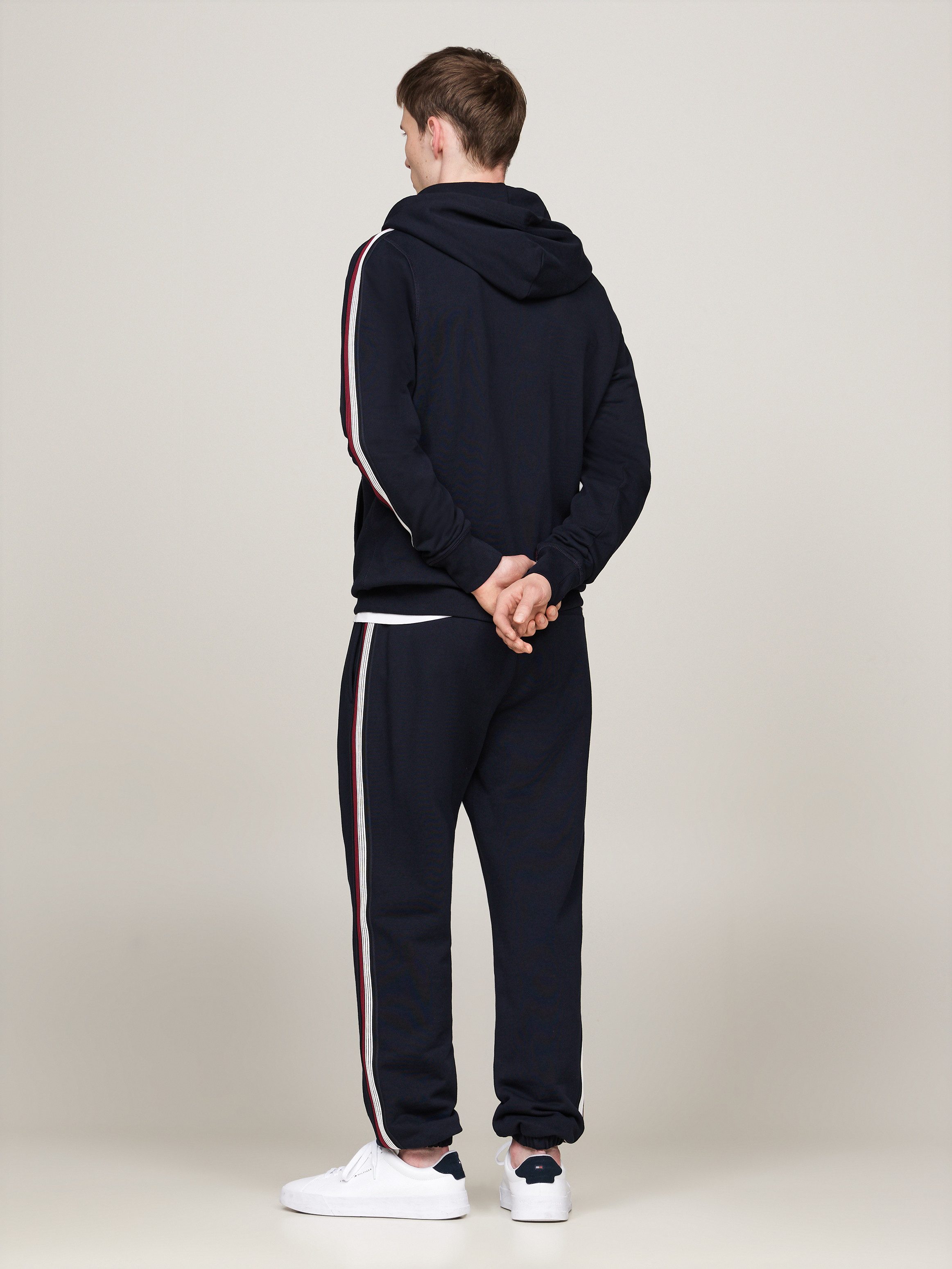 Tommy Hilfiger Hoodie GLOBAL STRIPE TAPE HOODY Tape met strepen in Tommy-kleuren op de mouwen