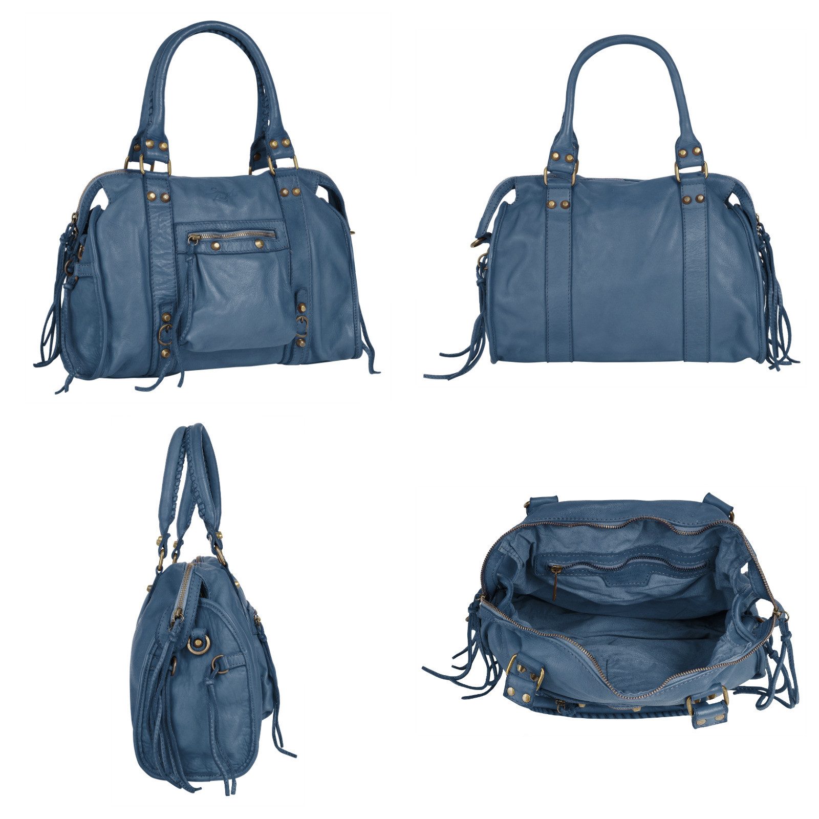 Samantha Look Shopper echt leer, made in italy (1-delig)