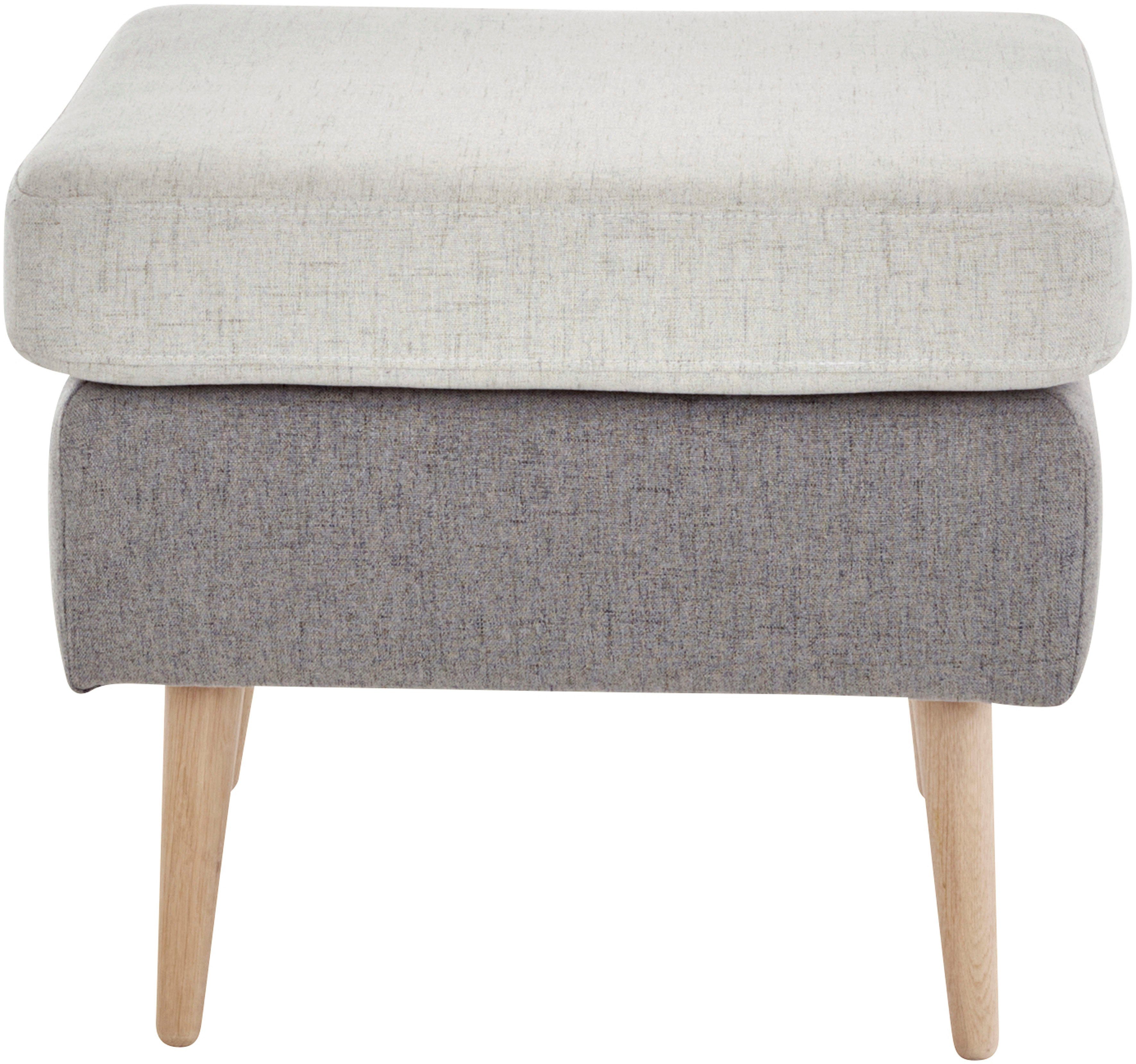 Home affaire Hocker Salla 2-kleurig, bouclé stof of fijne structuur, passend bij de fauteuil
