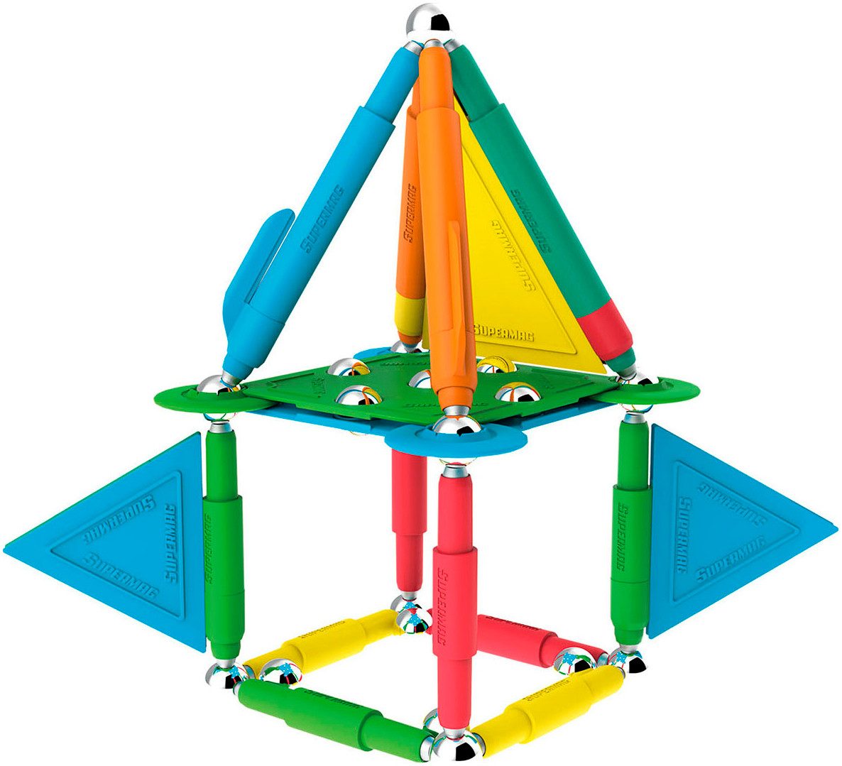Happy People Magnetische speelblokken Supermag Color Stix (set, 50 stuks)