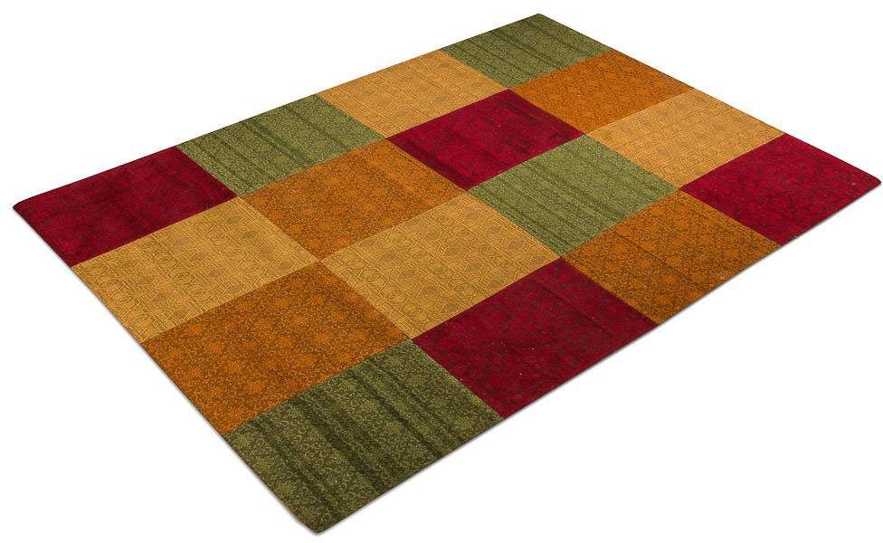 morgenland Vloerkleed Patchwork-kleed handgetuft meerkleurig Viscose