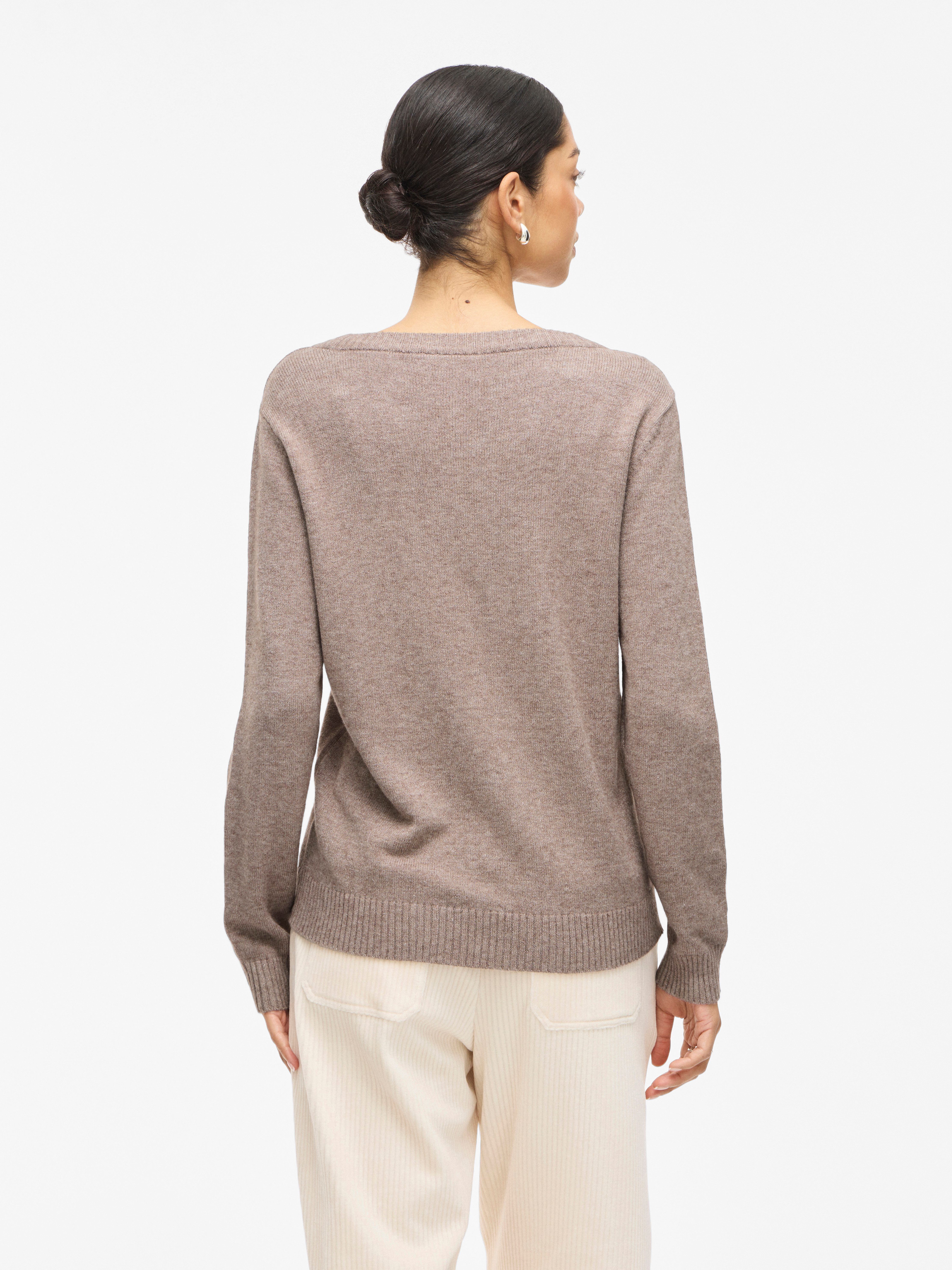 Vila Trui met ronde hals VIRIL O-NECK L/S KNIT TOP - NOOS