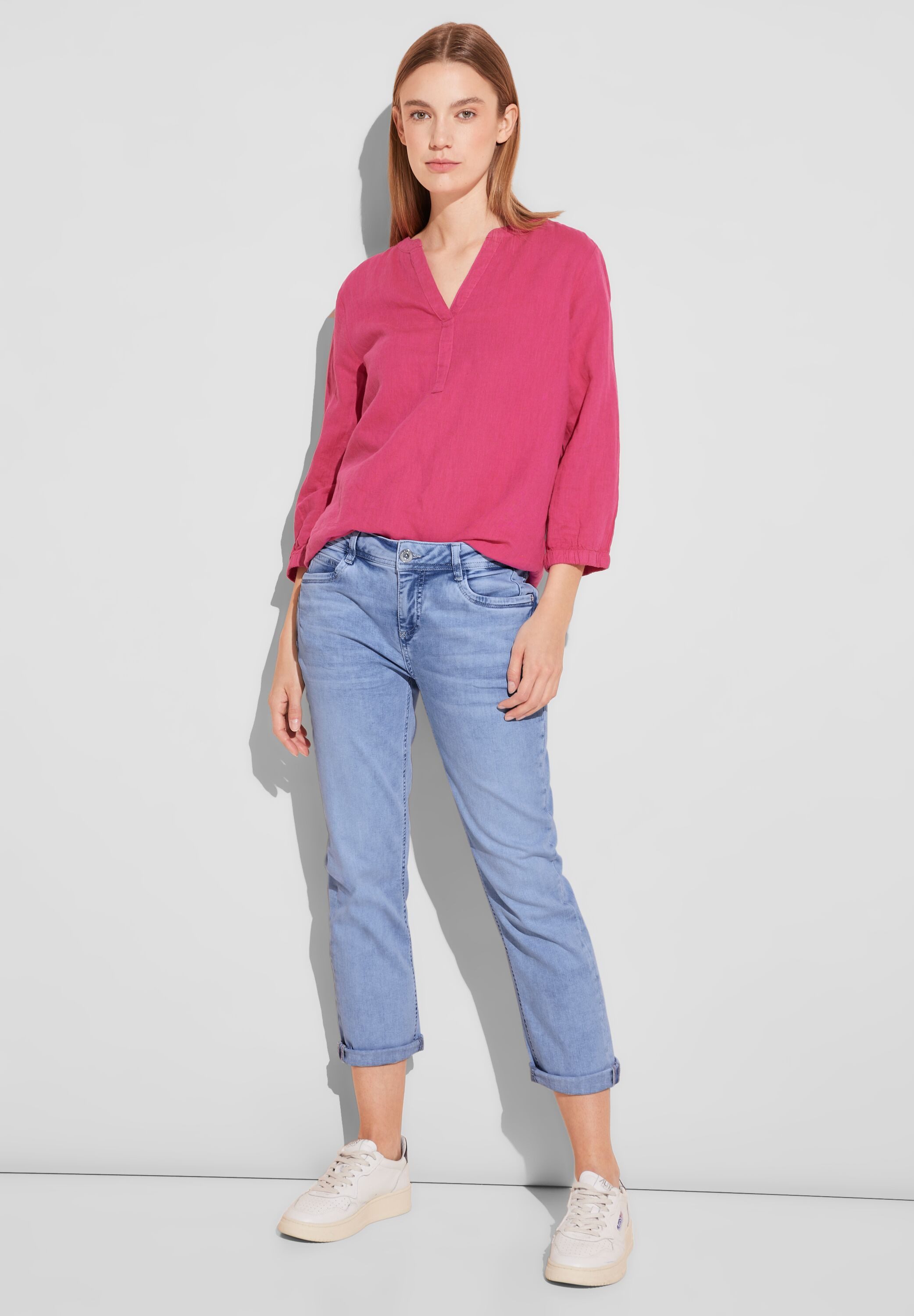 STREET ONE 7/8 jeans Style Jane in bleach-wassing