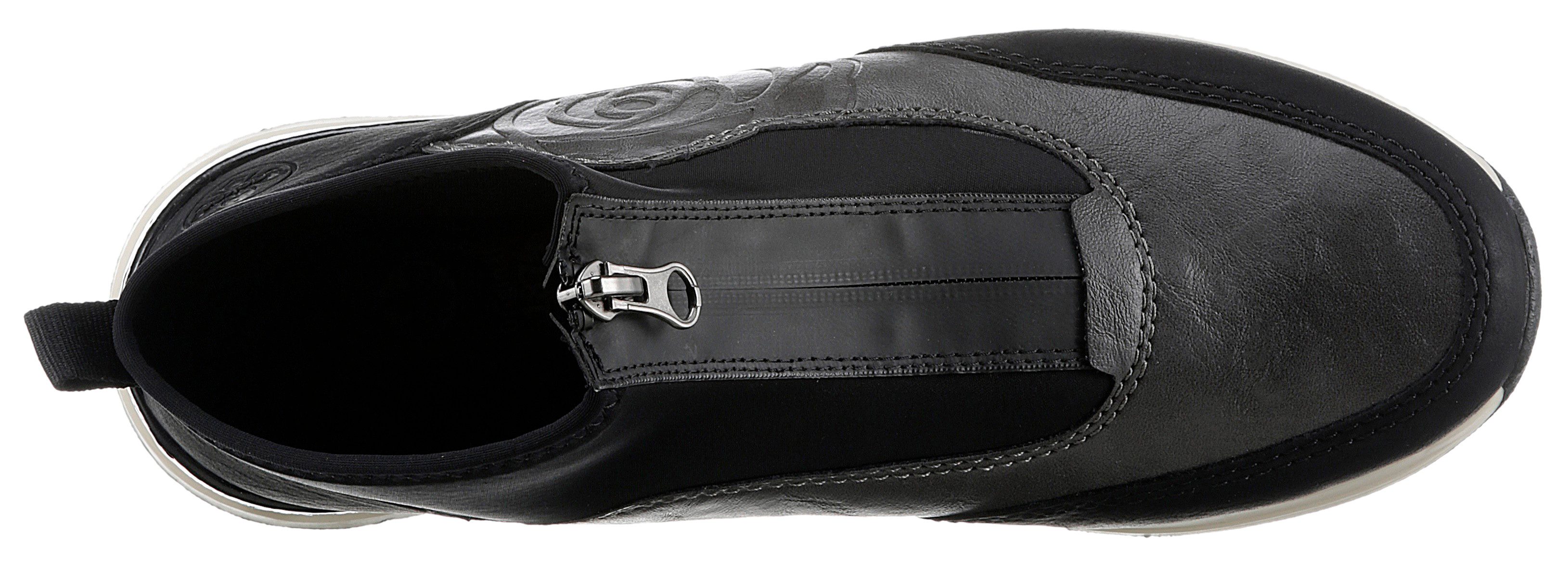 Rieker Slip-on sneakers instaplaarzen, enkellaars, high top sneaker in vegan uitvoering