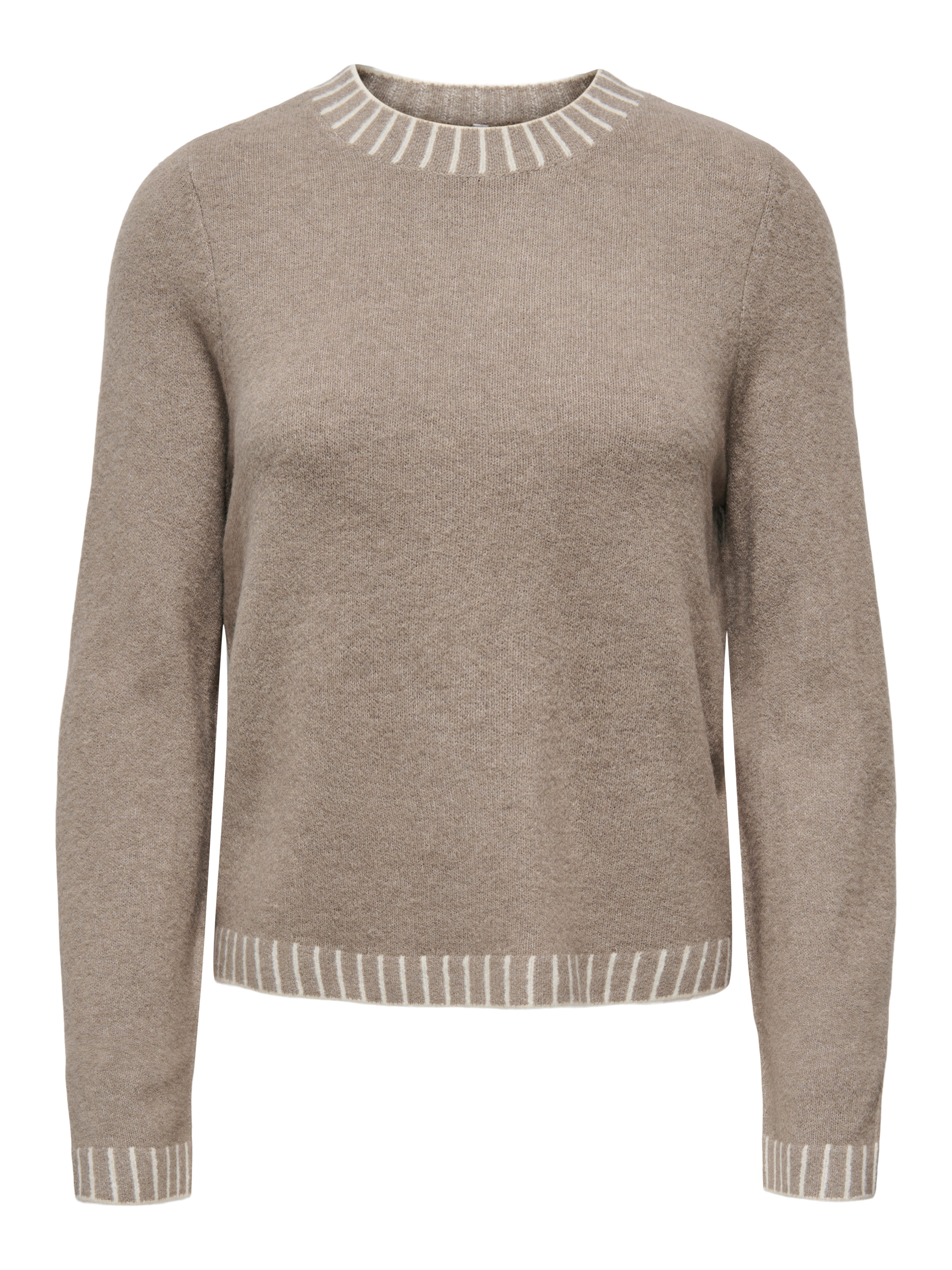 Only Gebreide trui ONLFINA LS STITCH O-NECK CC KNT