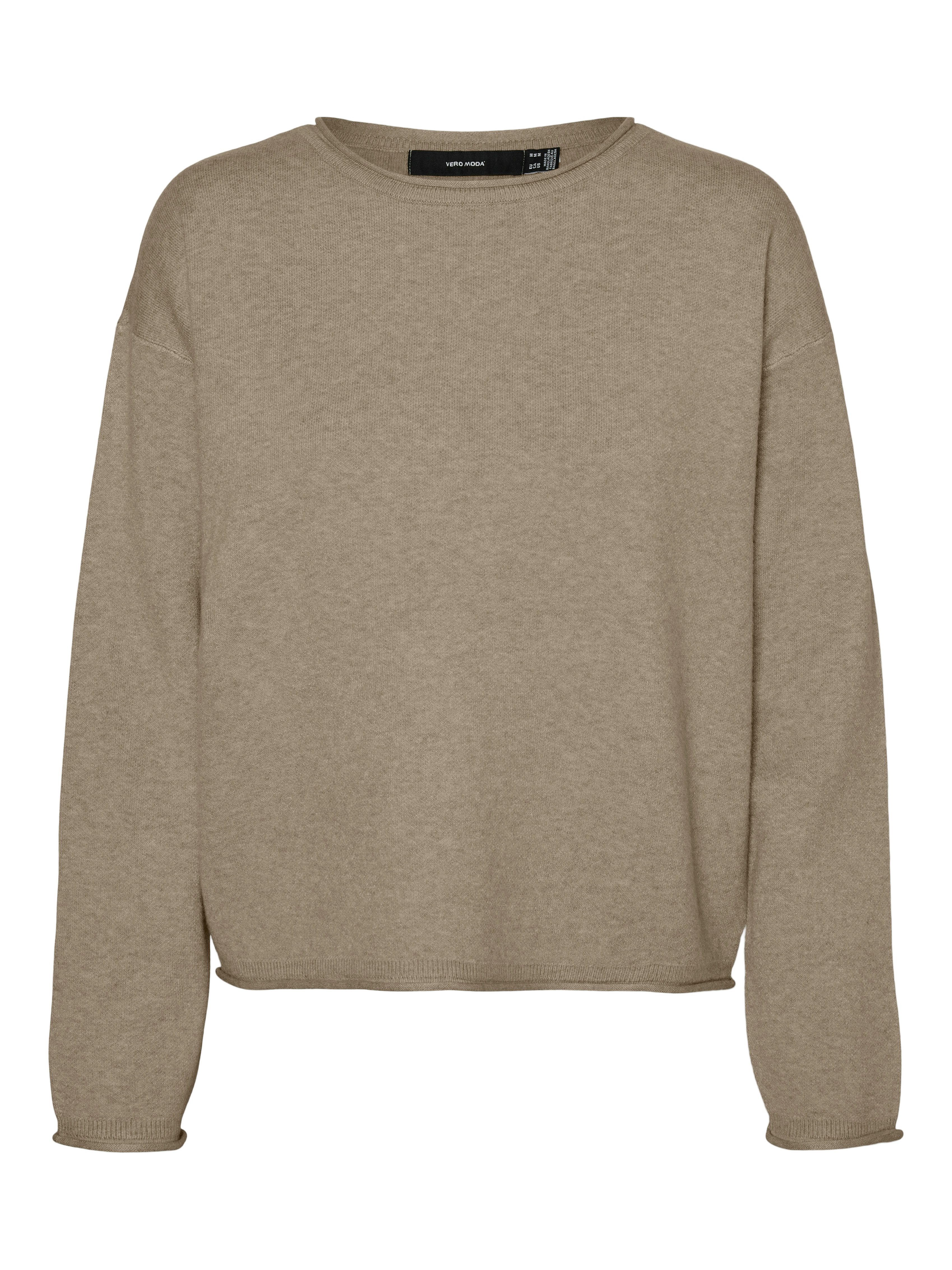 Vero Moda Gebreide trui VMGOLD ROLL LS O-NECK PULLOVER GA