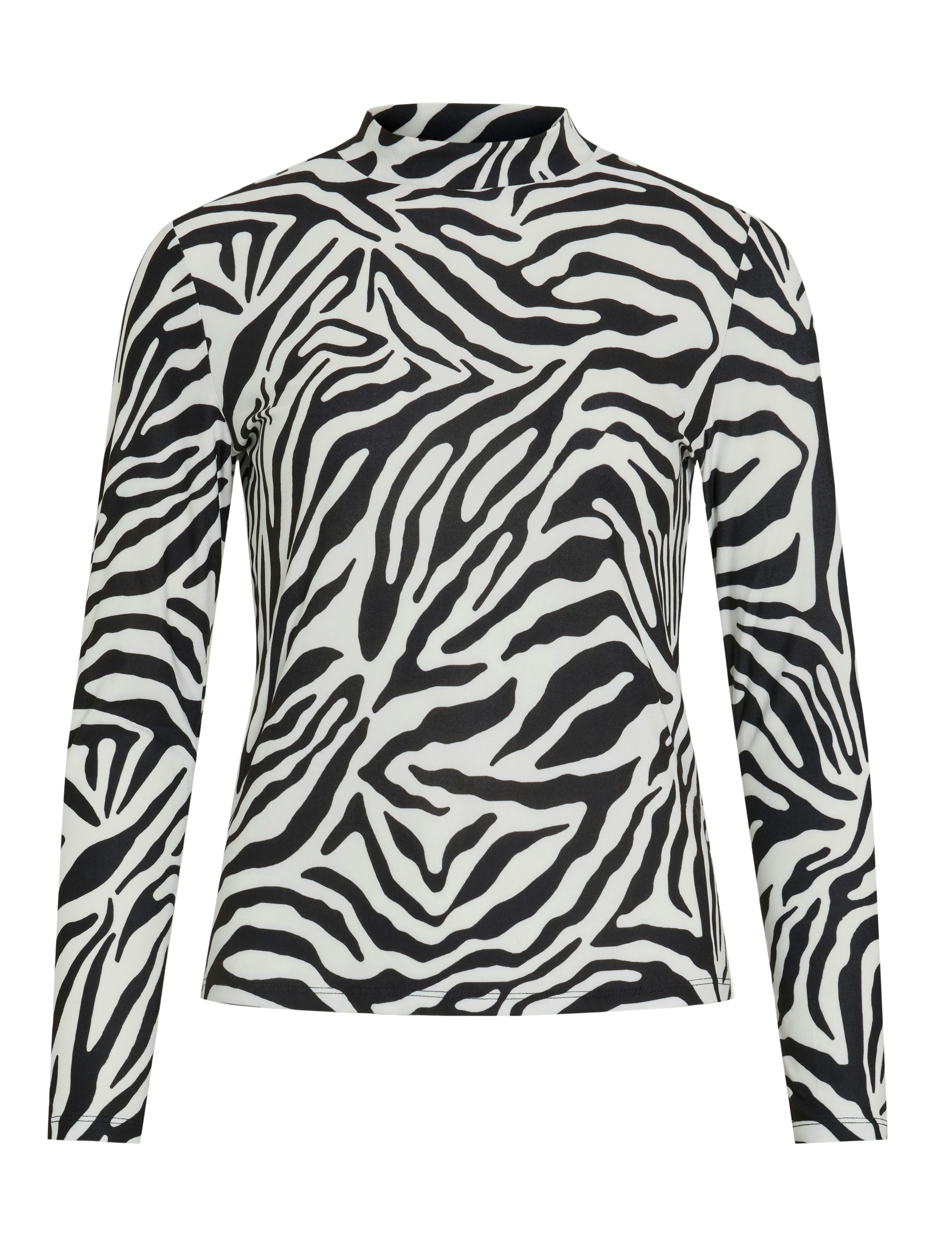 Vila Shirt met staande kraag VILEOA L/S ROLLNECK TOP - NOOS