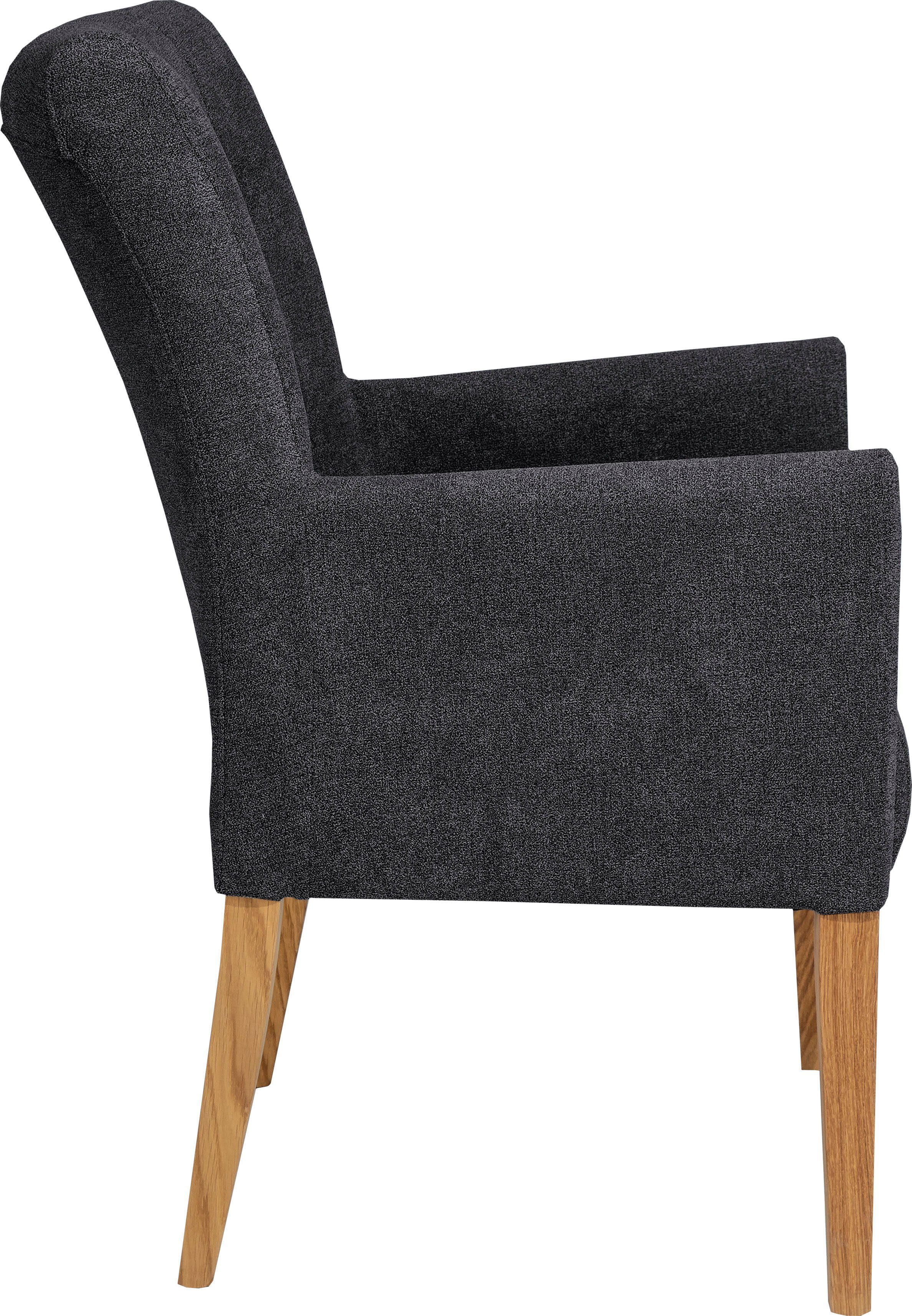 Home affaire Eetkamerstoel King Fauteuil met knoopdetails, gestoffeerde stoel (1 stuk)