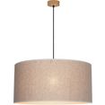 otto products hanglamp emmo hanglamp met hoogwaardige textielen kap ø 50 cm, plafondrozet van grenenhout, duurzaam met fsc-certificaat, made in europe beige