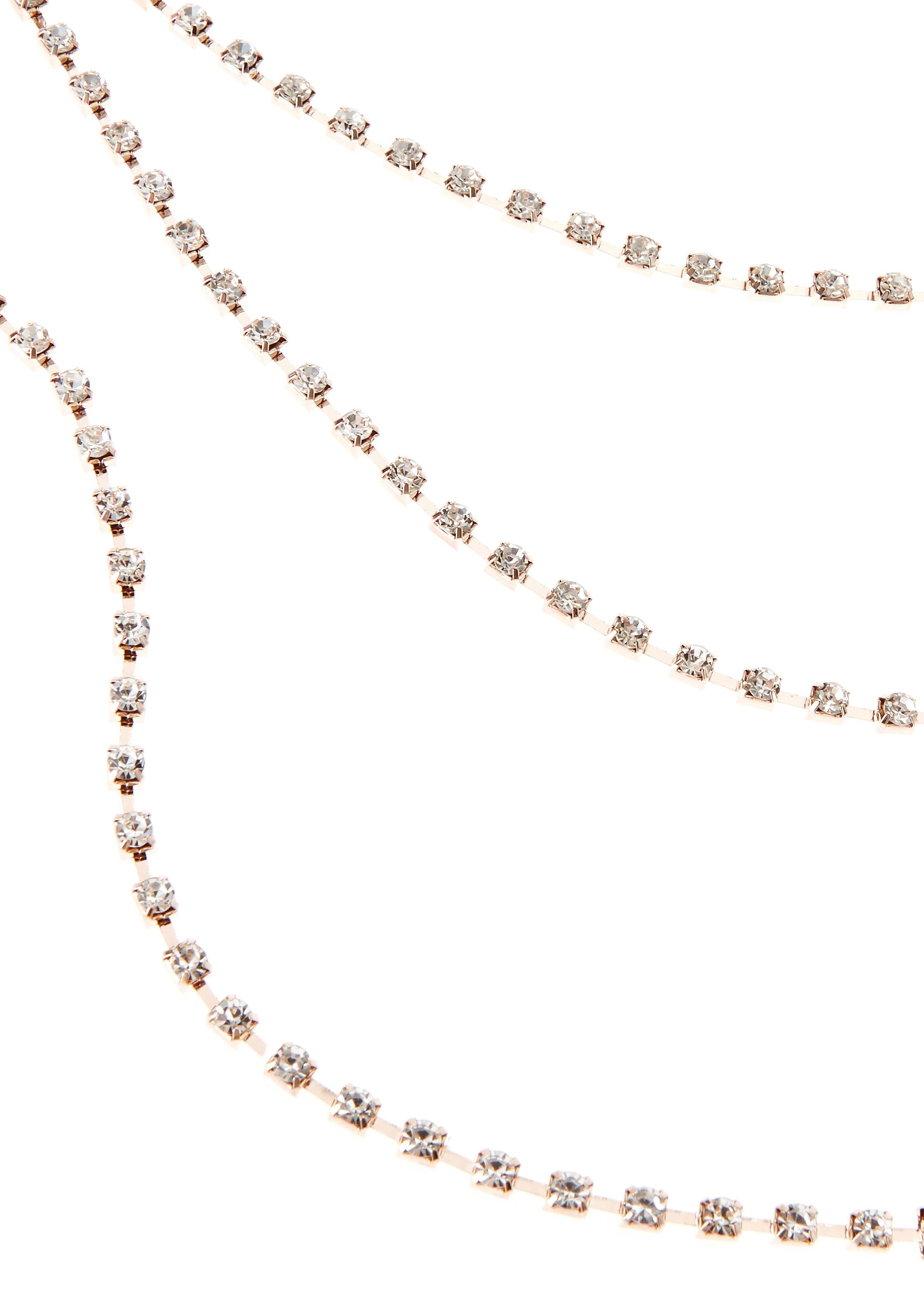 Lascana Lange ketting met strass, lichaamsketting, kettingriem, bikiniketting, halsketting
