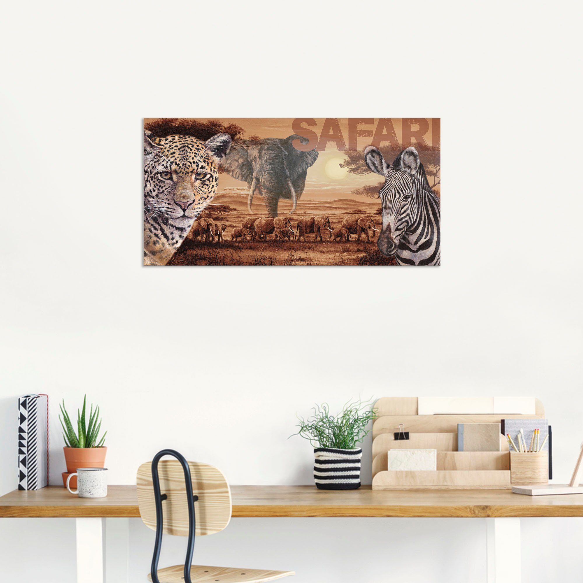 Artland Artprint Safari als artprint van aluminium, artprint op linnen, muursticker, verschillende maten