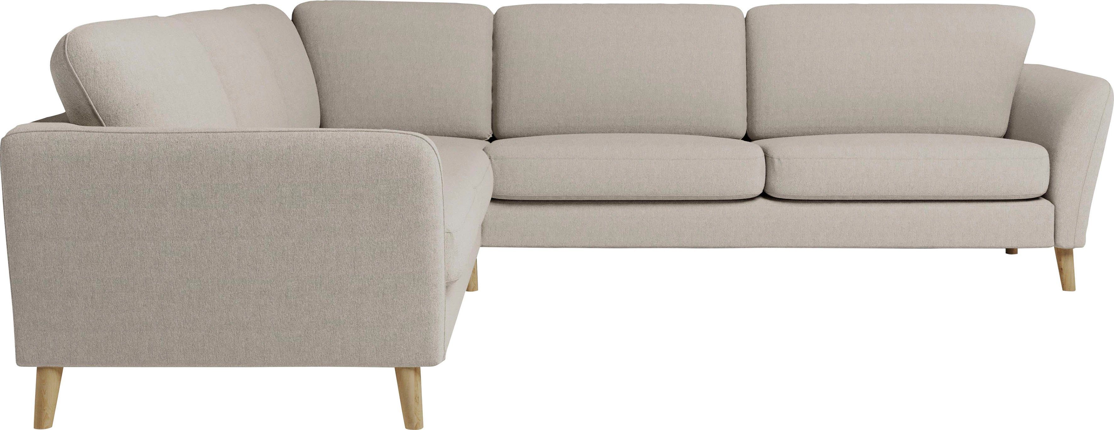 Home affaire Hoekbank MARSEILLE 278/278 cm, L-vorm, geweven stof, vlakke weefsel, viltlook