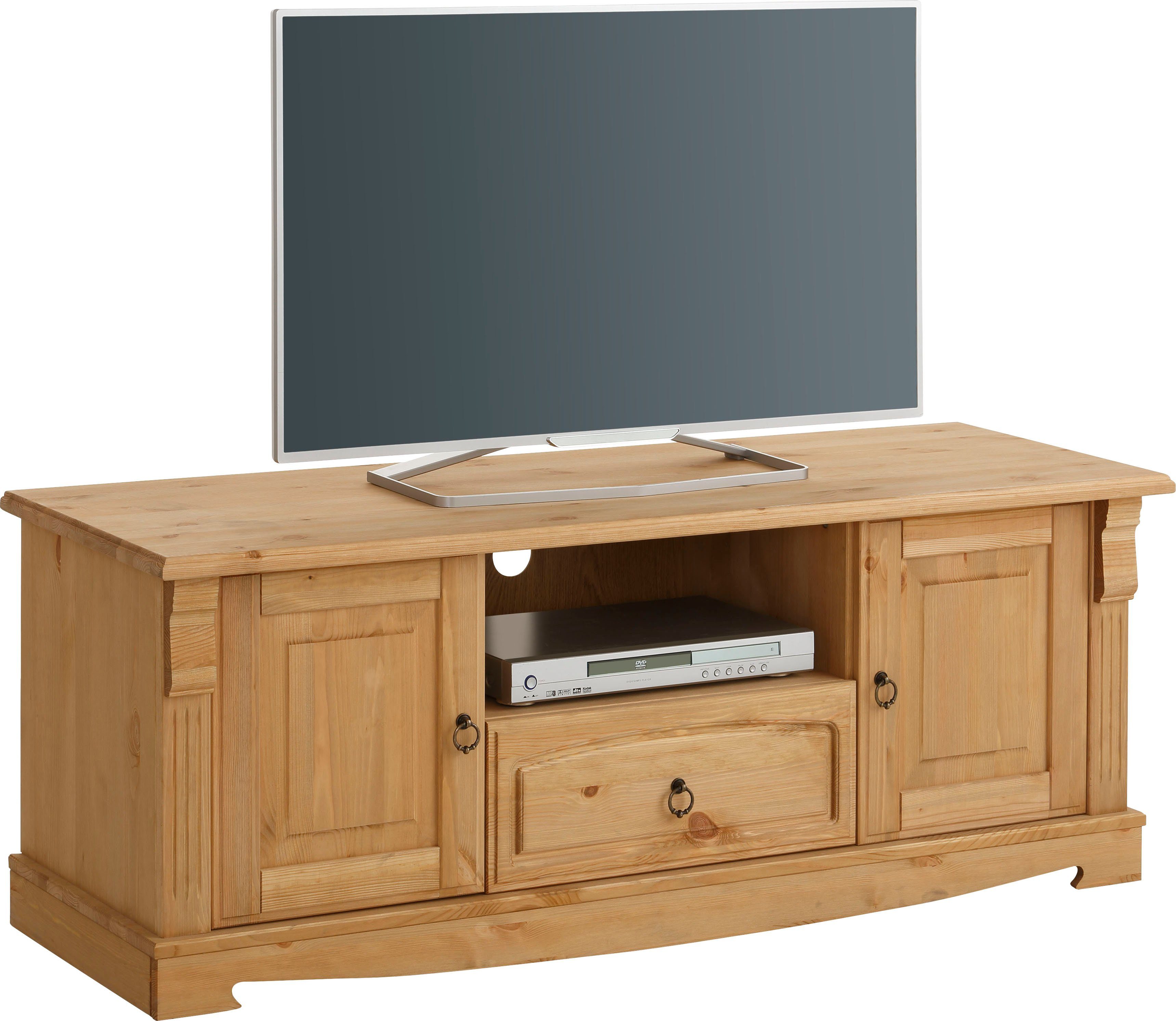 Home affaire Tv-meubel ANNA Breedte 140 cm, 2 deuren, met 1 lade, van massief grenen, FSC lowboards