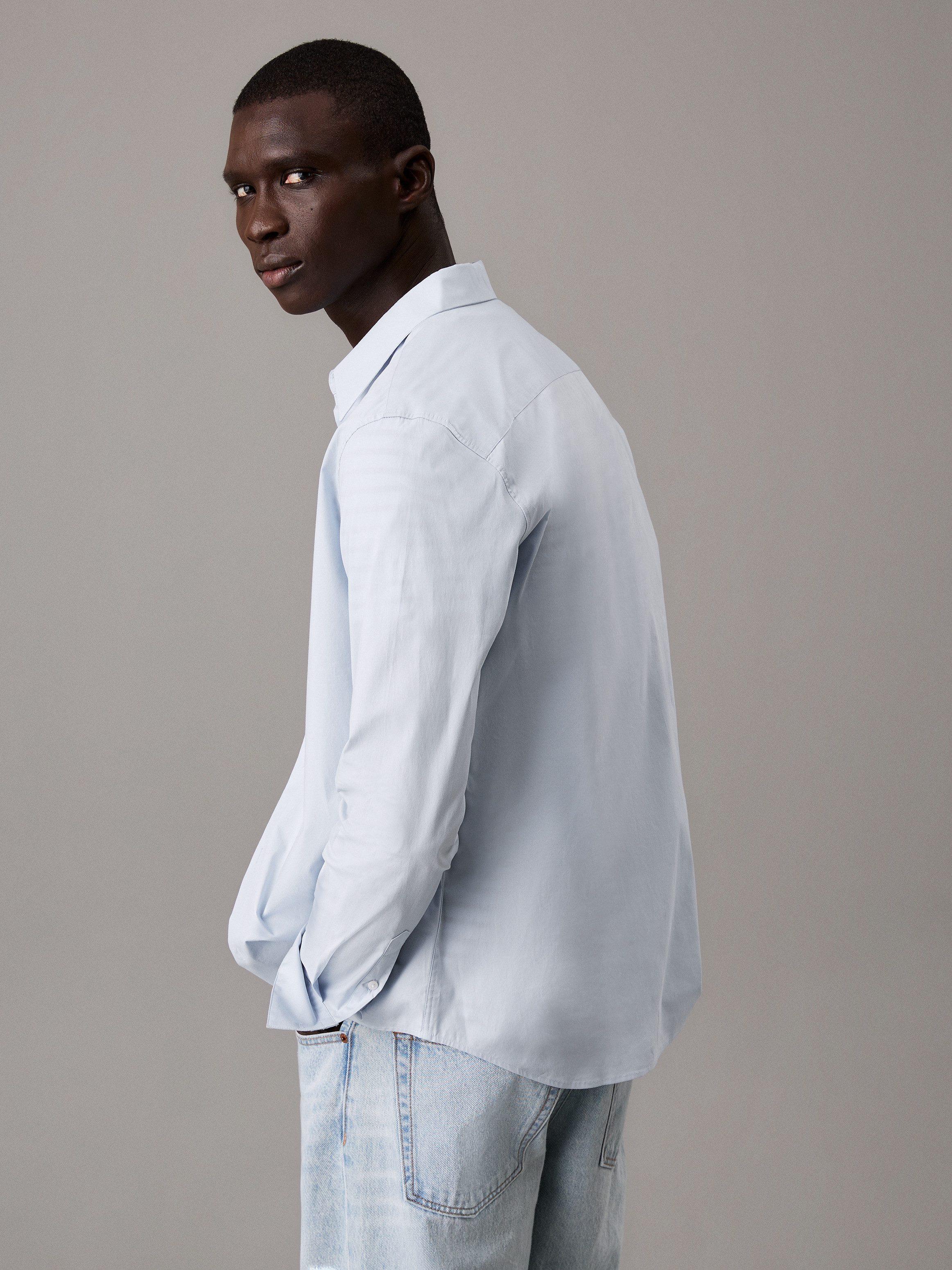 Calvin Klein Overhemd met lange mouwen LS SOLID STRETCH SLIM SHIRT