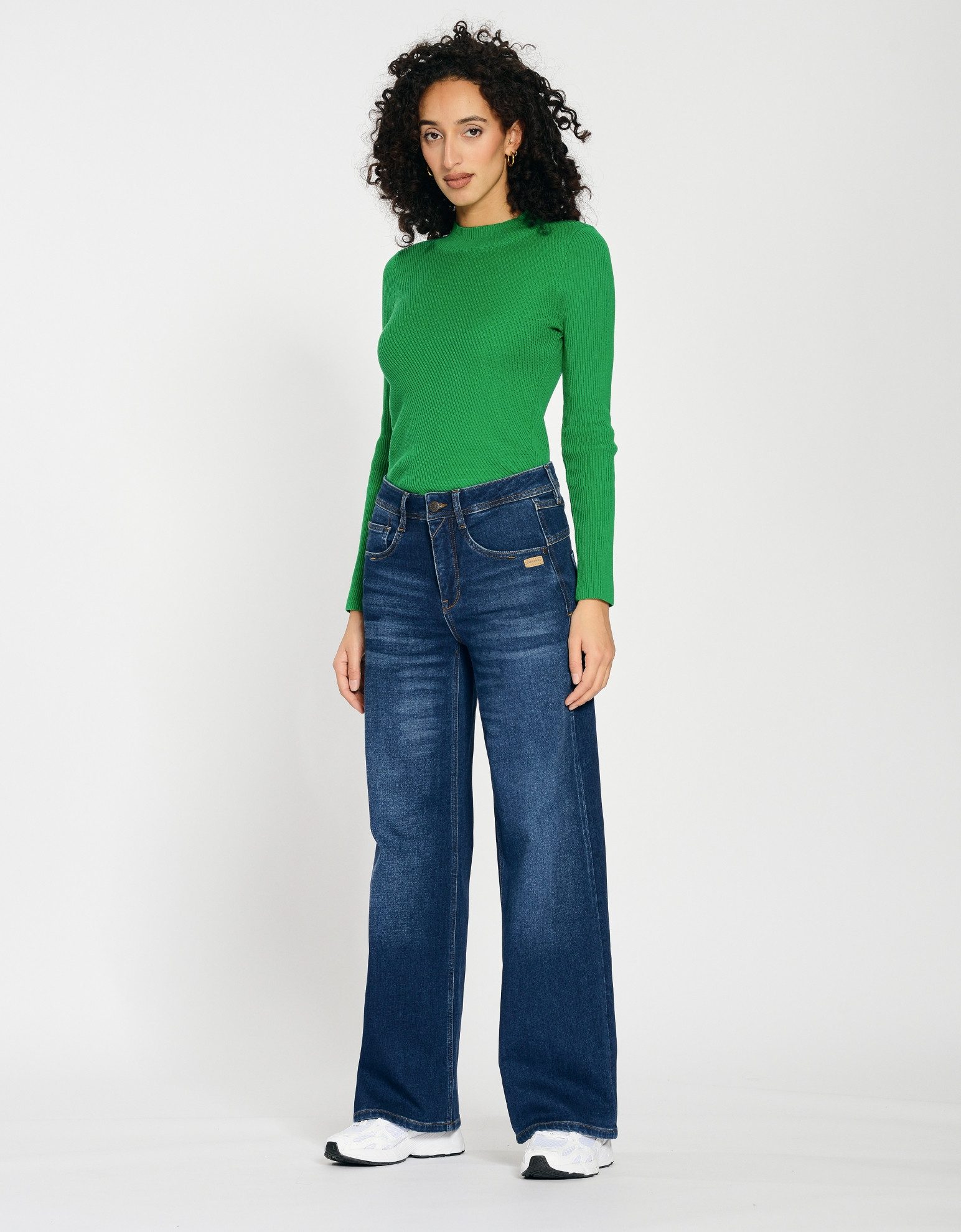 GANG 5-pocket jeans 94AMELIE WIDE van zacht sweat denim