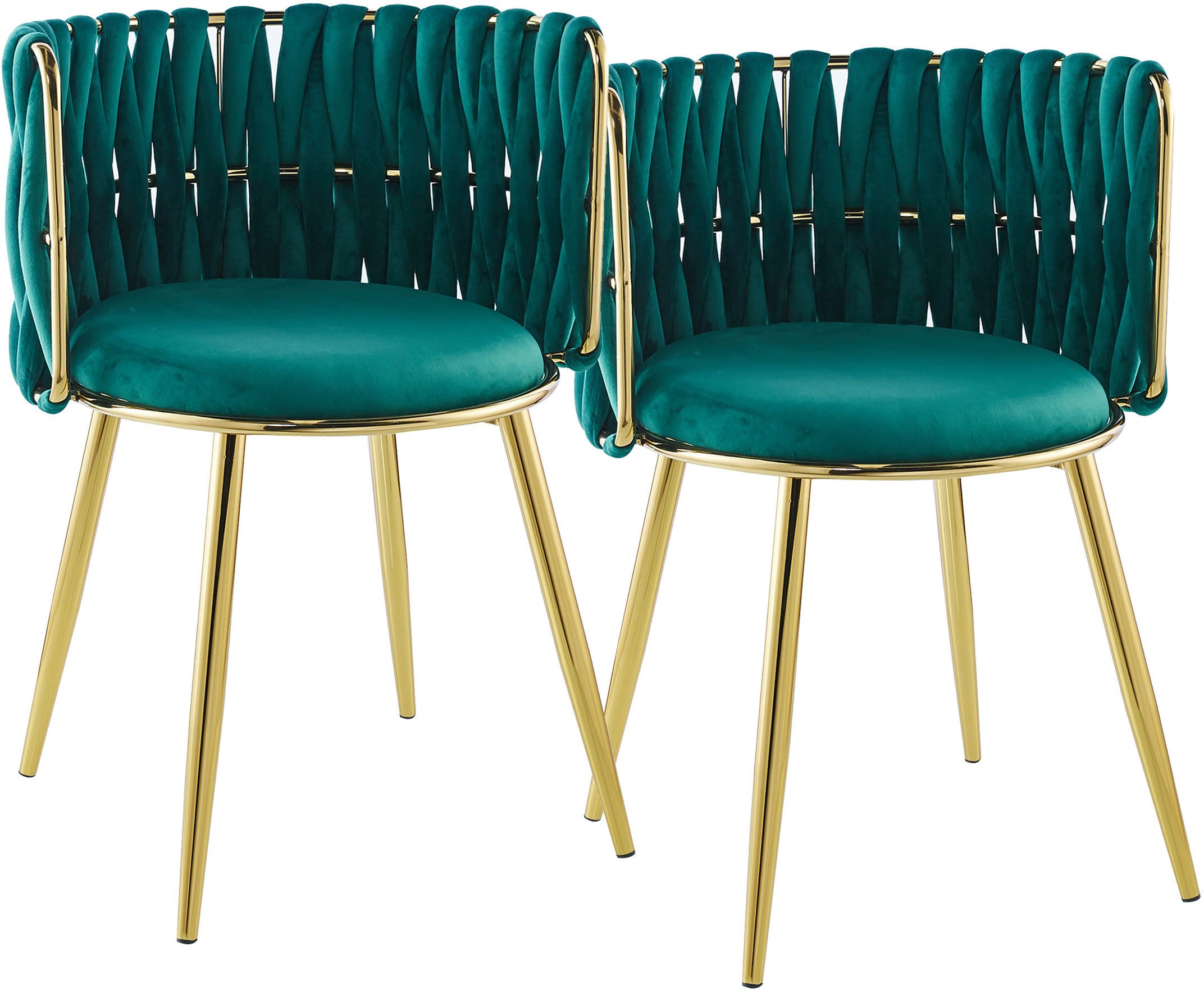 Kayoom Stoel Melly 125 2-delige set, geweldig ontwerp van de rugleuning, ronde zitting (set, 2 stuks)
