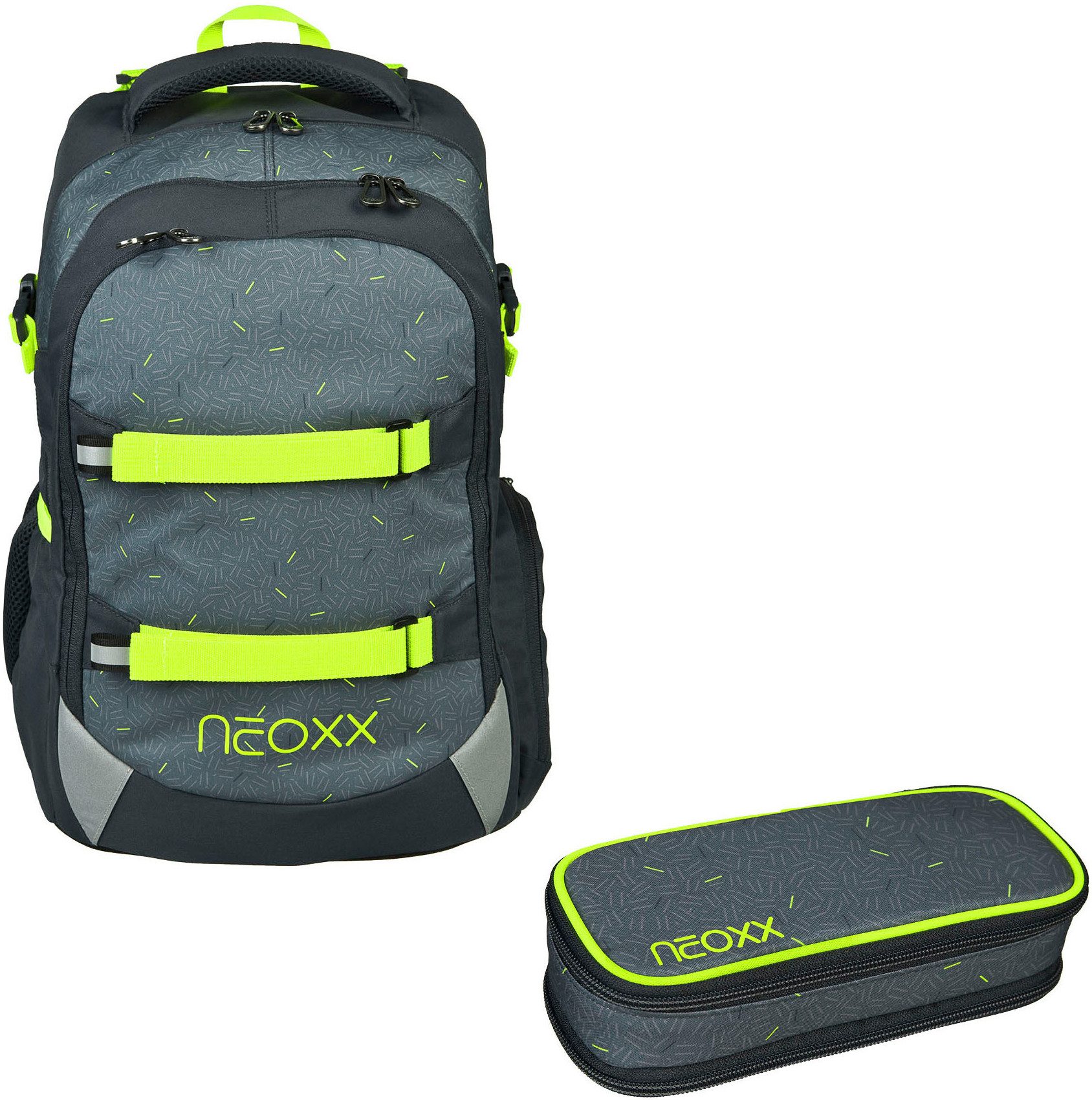 MUWO Kinderschooltassenset, 5-delig, ergonomische lichte schoolrugzak met sporttas, gymtas, pennenetui, slechts 920 gram, Einheitsgröße, Casual