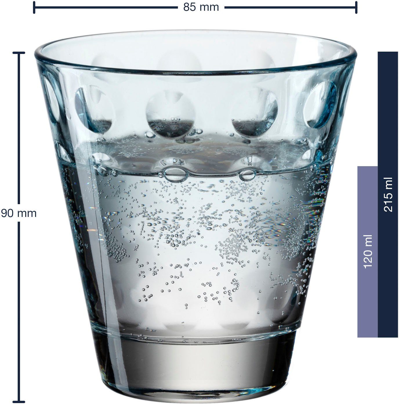 LEONARDO Glazenset Optic 215 ml(set, 6-delig)