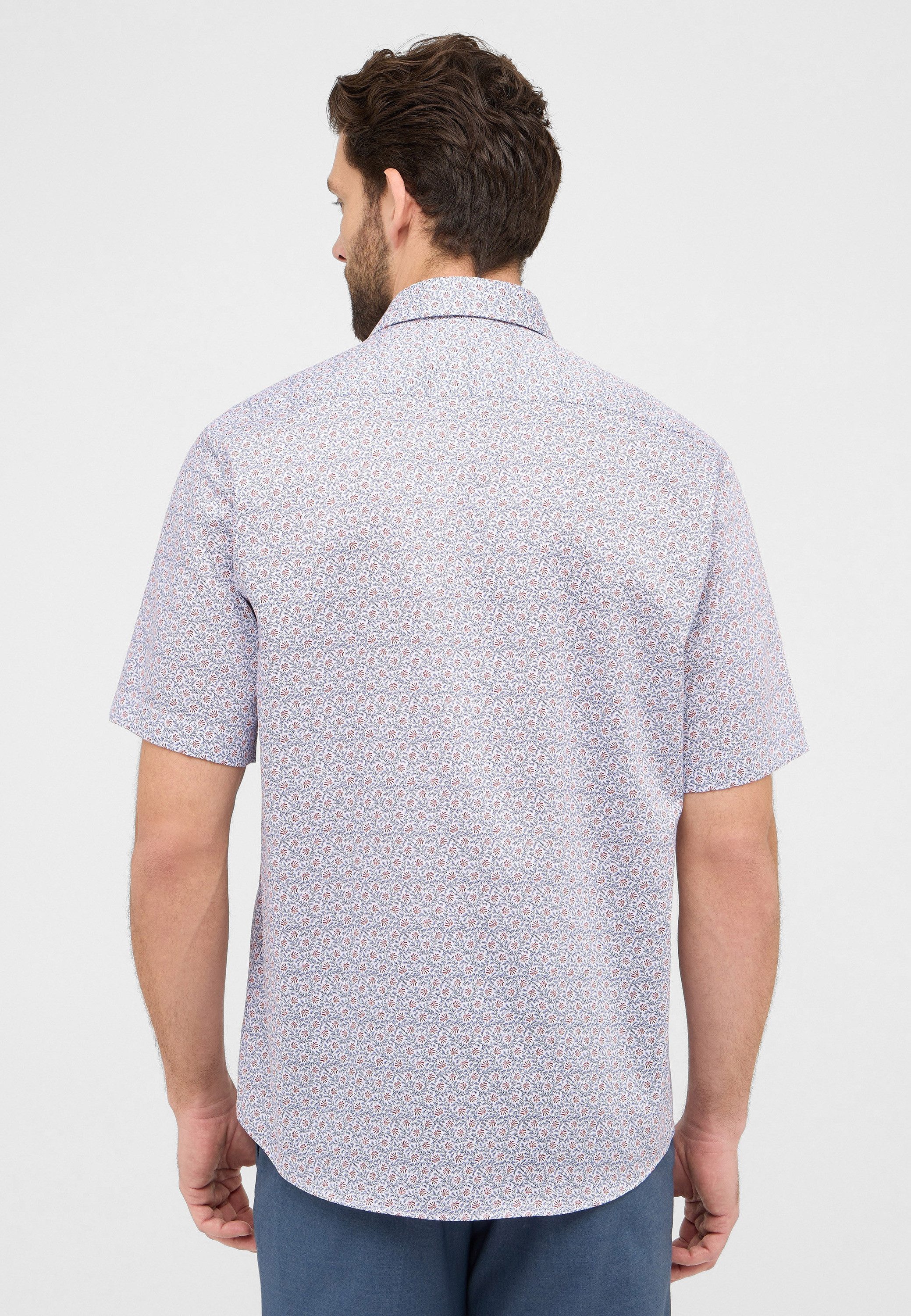 Eterna Overhemd met korte mouwen Comfort fit NON IRON (strijkvrij)