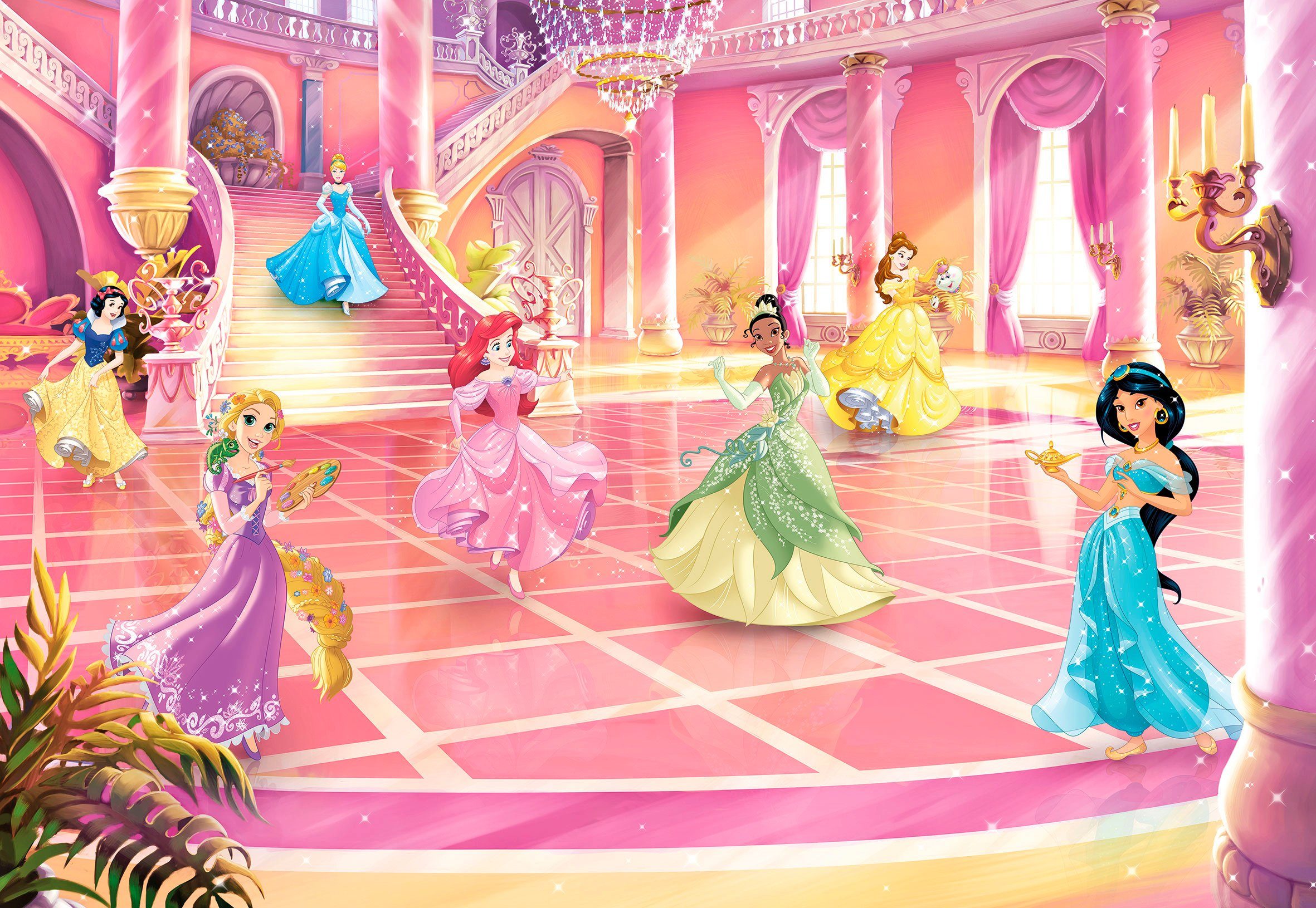 Komar Fotobehang Princess Glitzerparty - Afmeting 368 x 254 cm (set)
