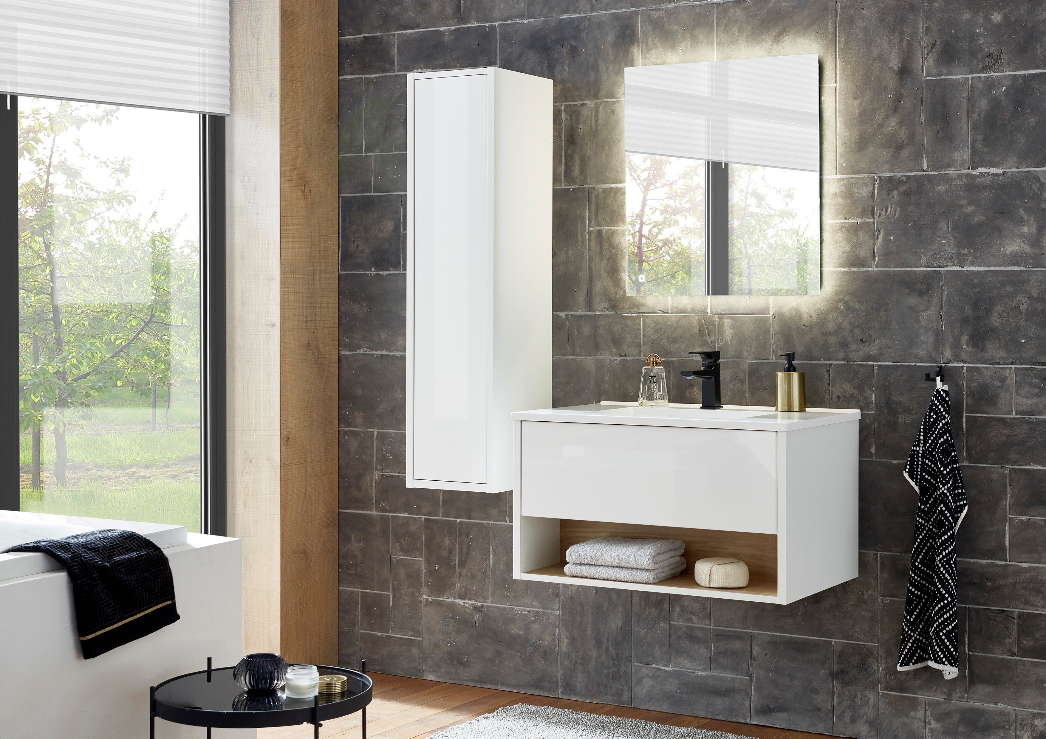 Places of Style Wastafelonderkast Studio Line, wastafel inclusief wasbak, modern ontwerp