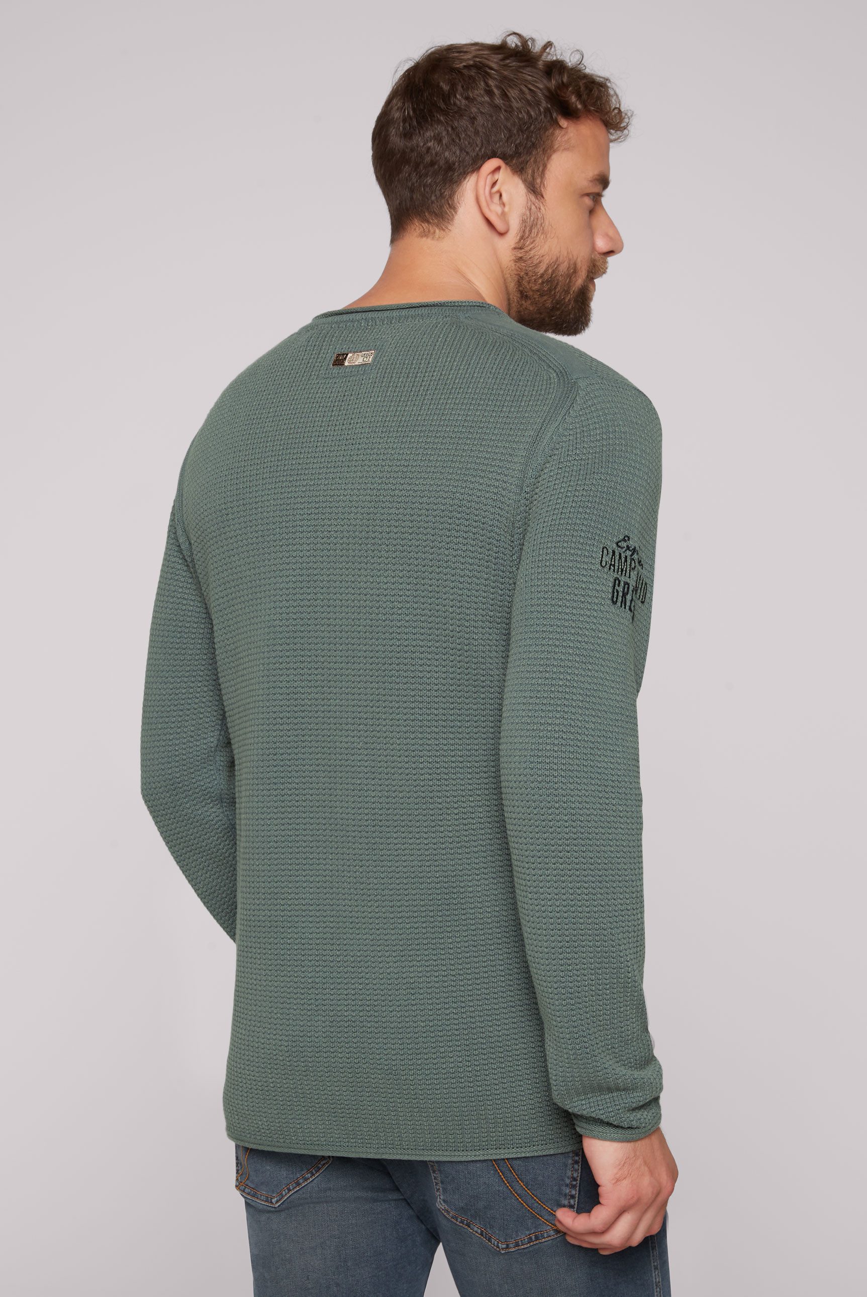 CAMP DAVID Gebreide trui met logoprint